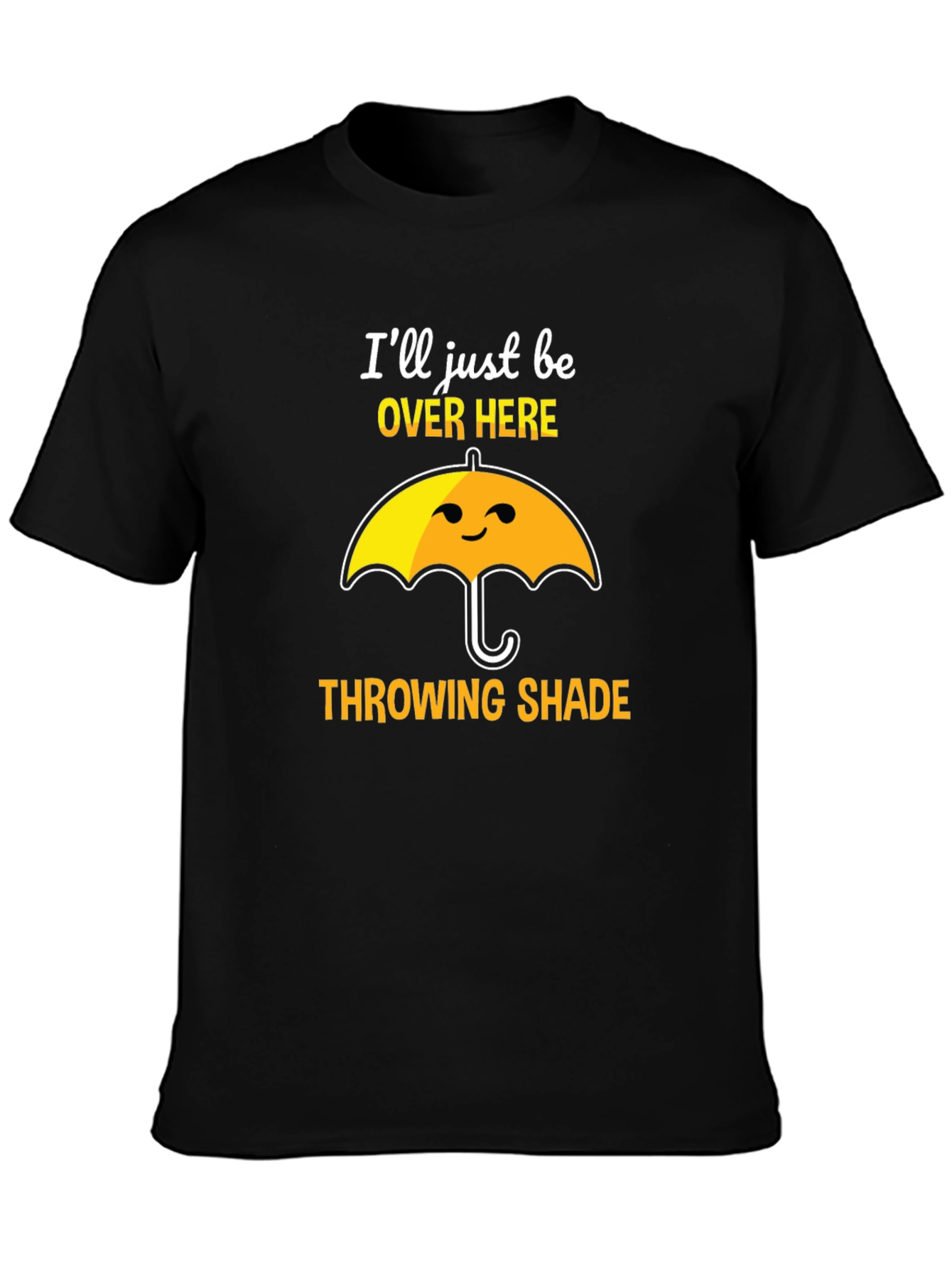 Black Throwing Shade Umbrella Graphic Tee - Comfy & Stylish view 3