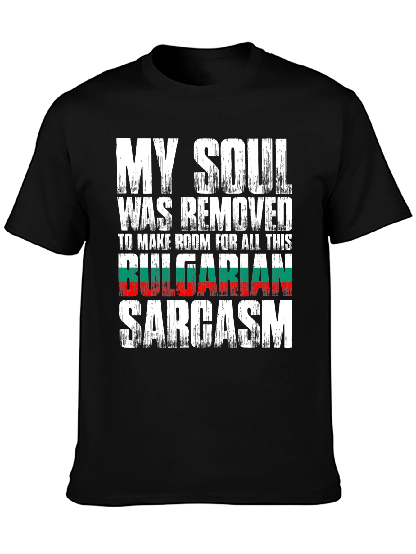 Black Funny Bulgarian Sarcasm T-Shirt view 3