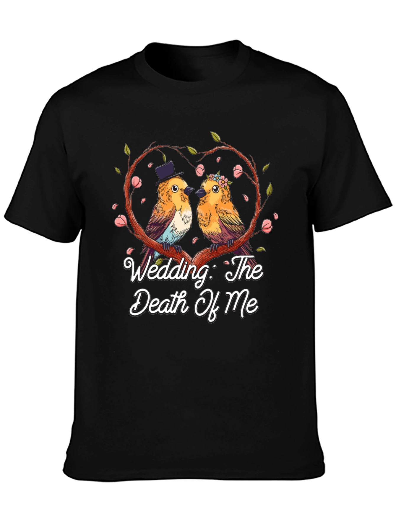 Black Wedding The Death Of Me Bird T-Shirt view 3