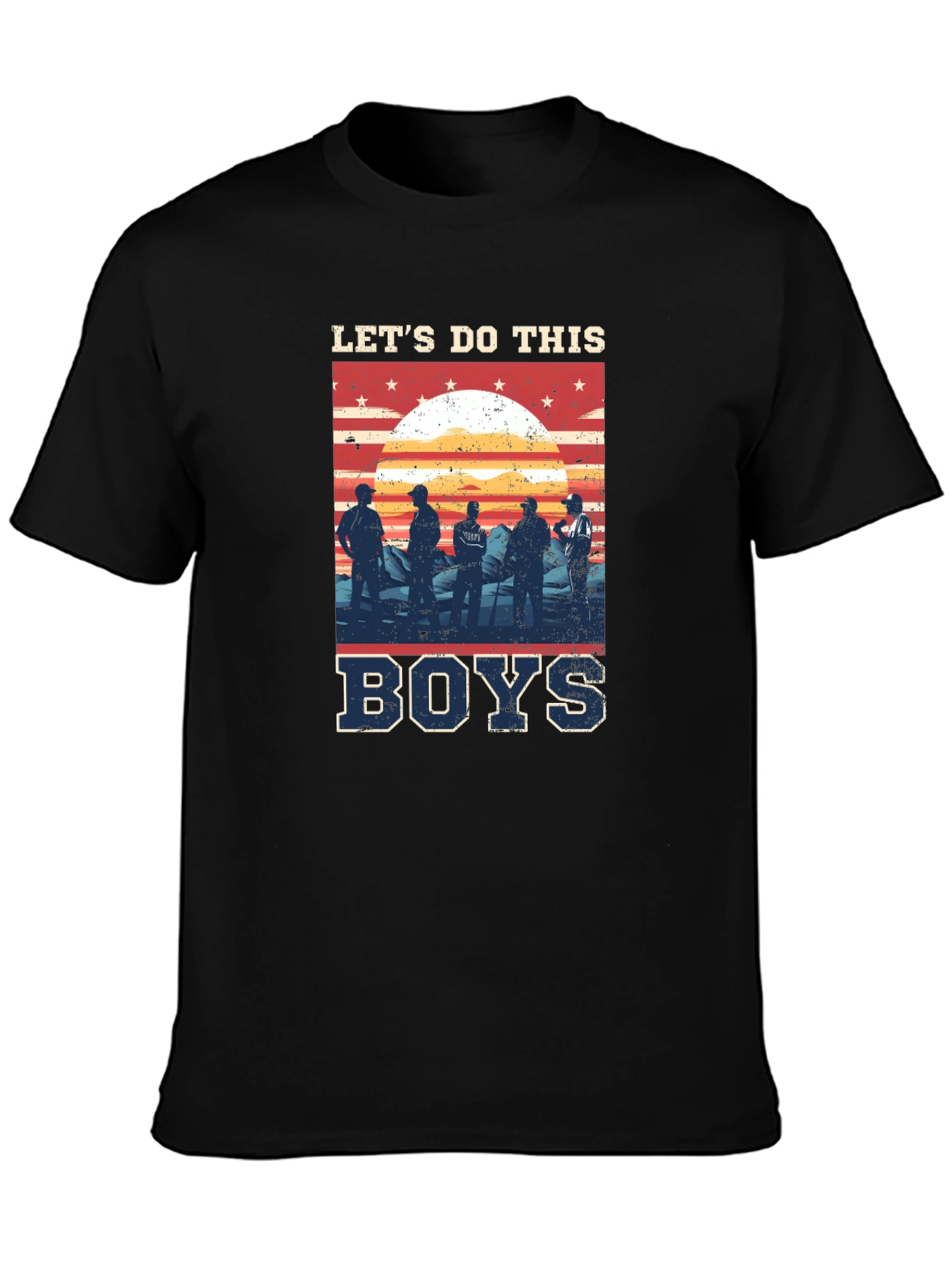 Black Let's Do This Boys Graphic Tee view 3
