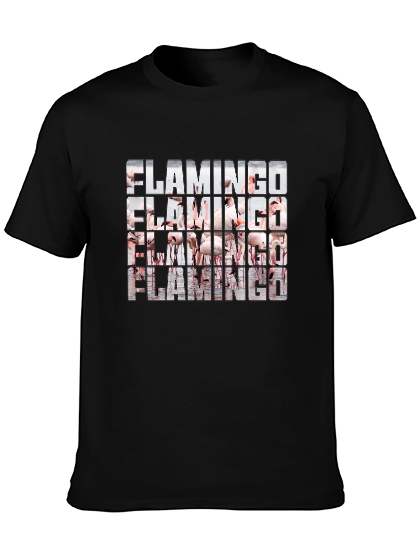 Black Flamingo Graphic T-Shirt - Cool Bird Lover Tee view 3