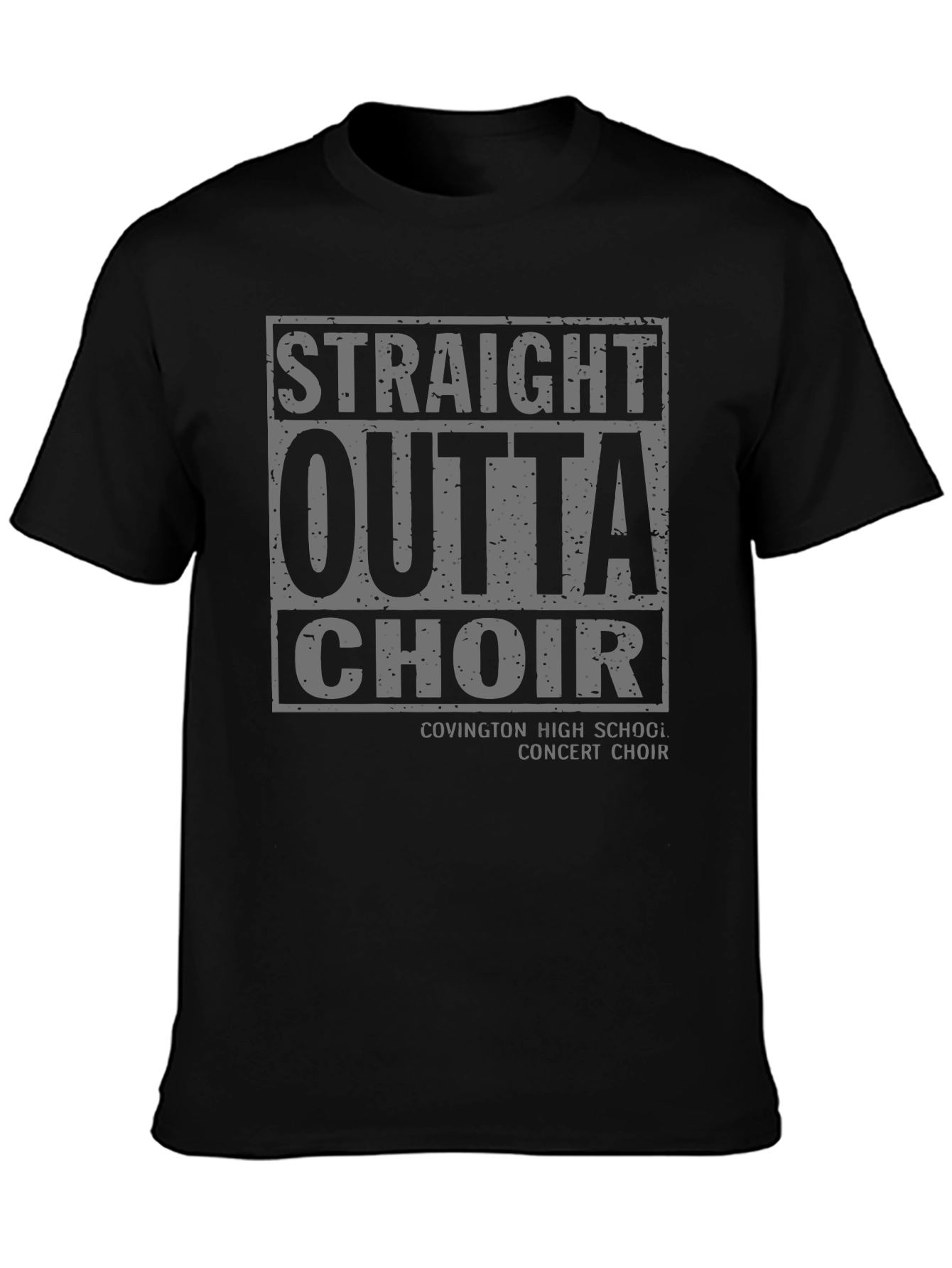 Black Straight Outta Choir T-Shirt view 3