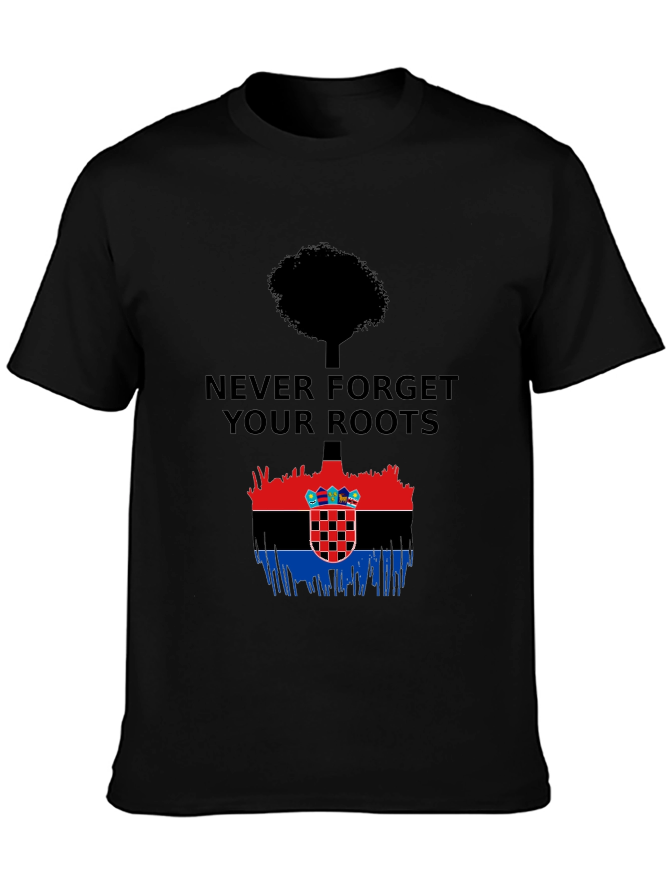 Never Forget Roots Croatia Flag Graphic Tee - 3