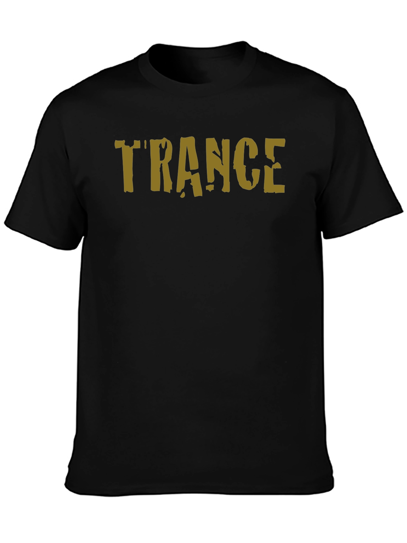 Black Trance Music Tee - Black Cotton T-Shirt view 3