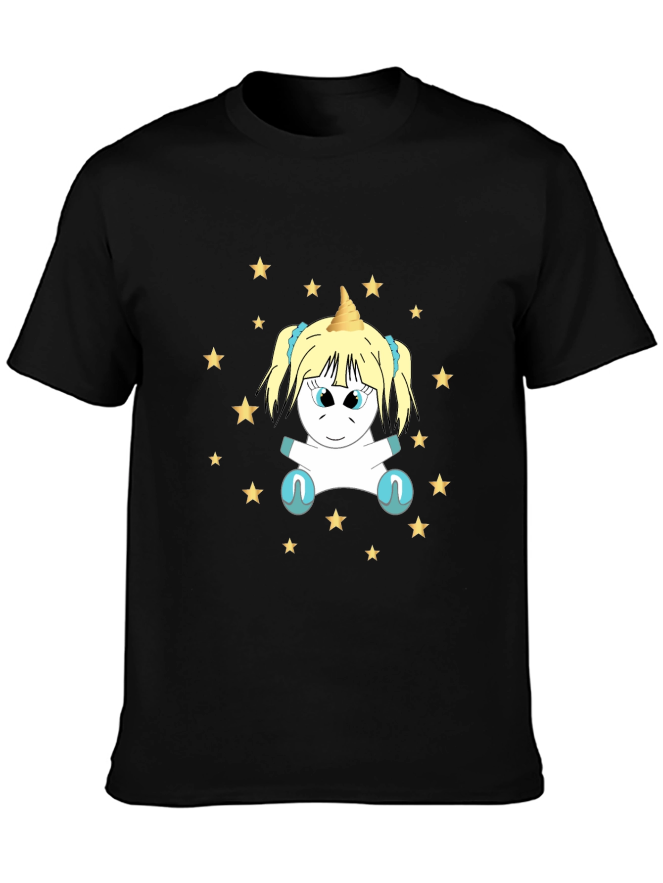 Black Unicorn Starry Night Graphic Tee view 3