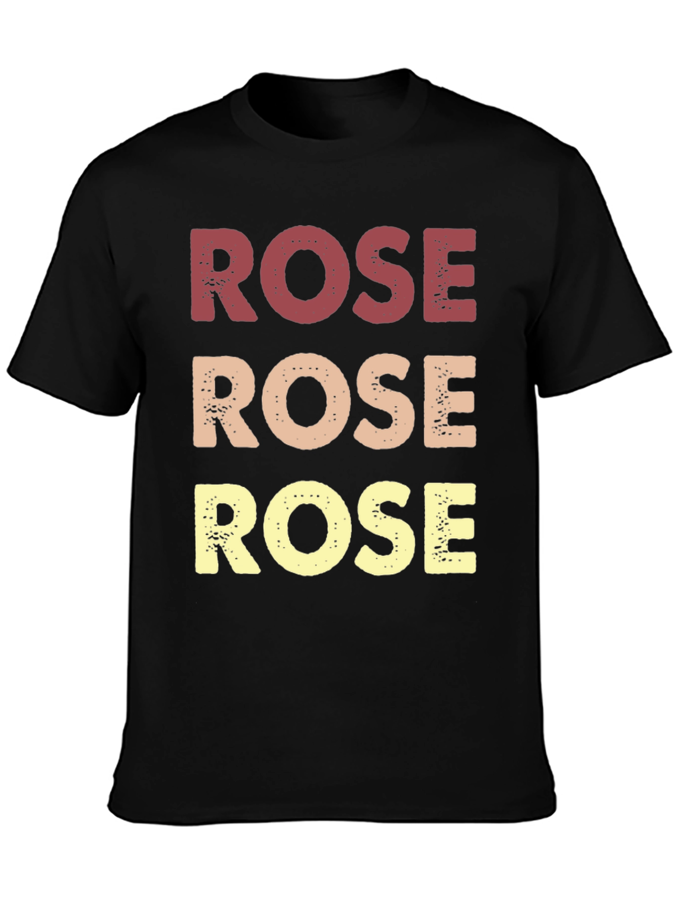 Black Retro "Rose" Graphic T-Shirt - Black view 3