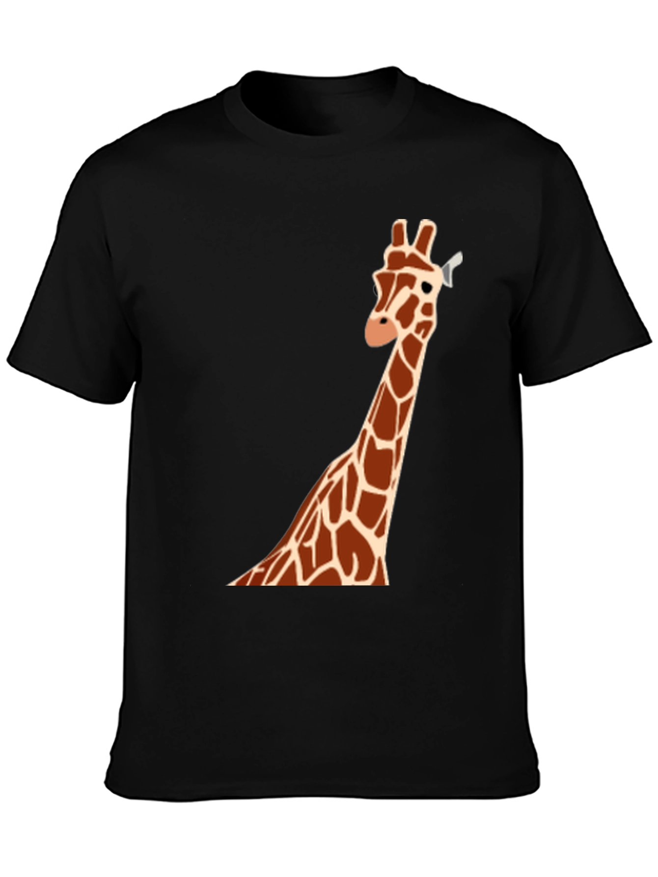 Black Giraffe Graphic T-Shirt - Casual Men's Tee view 3