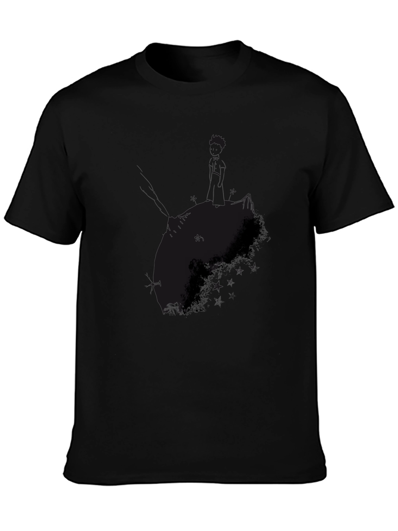 Black Classic Black Crew Neck T-Shirt view 3