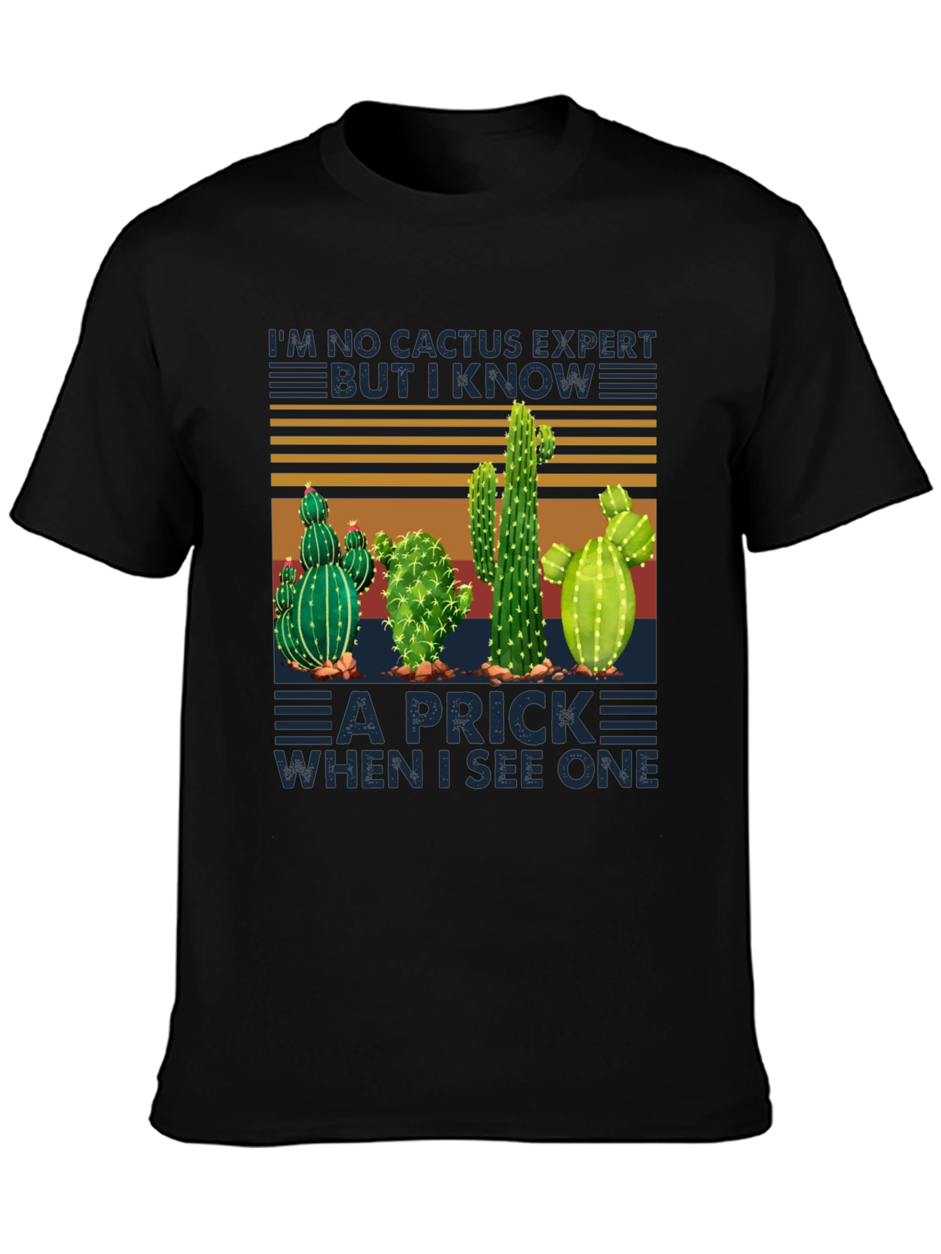 Black Cactus Expert Graphic Tee - Funny Plant Lover T-Shirt view 3