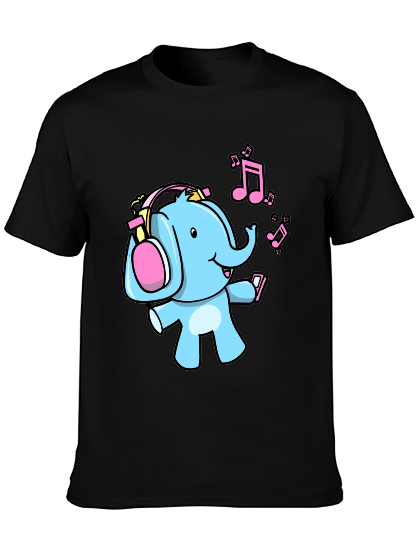 Black Elephant DJ Graphic Tee - Fun Music Lover Shirt view 3