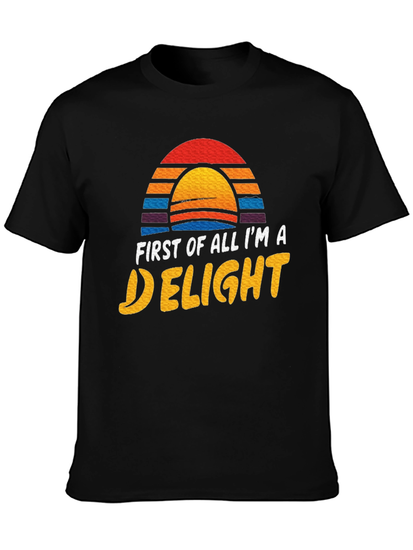 Black First Of All I'm A Delight Graphic Tee view 3
