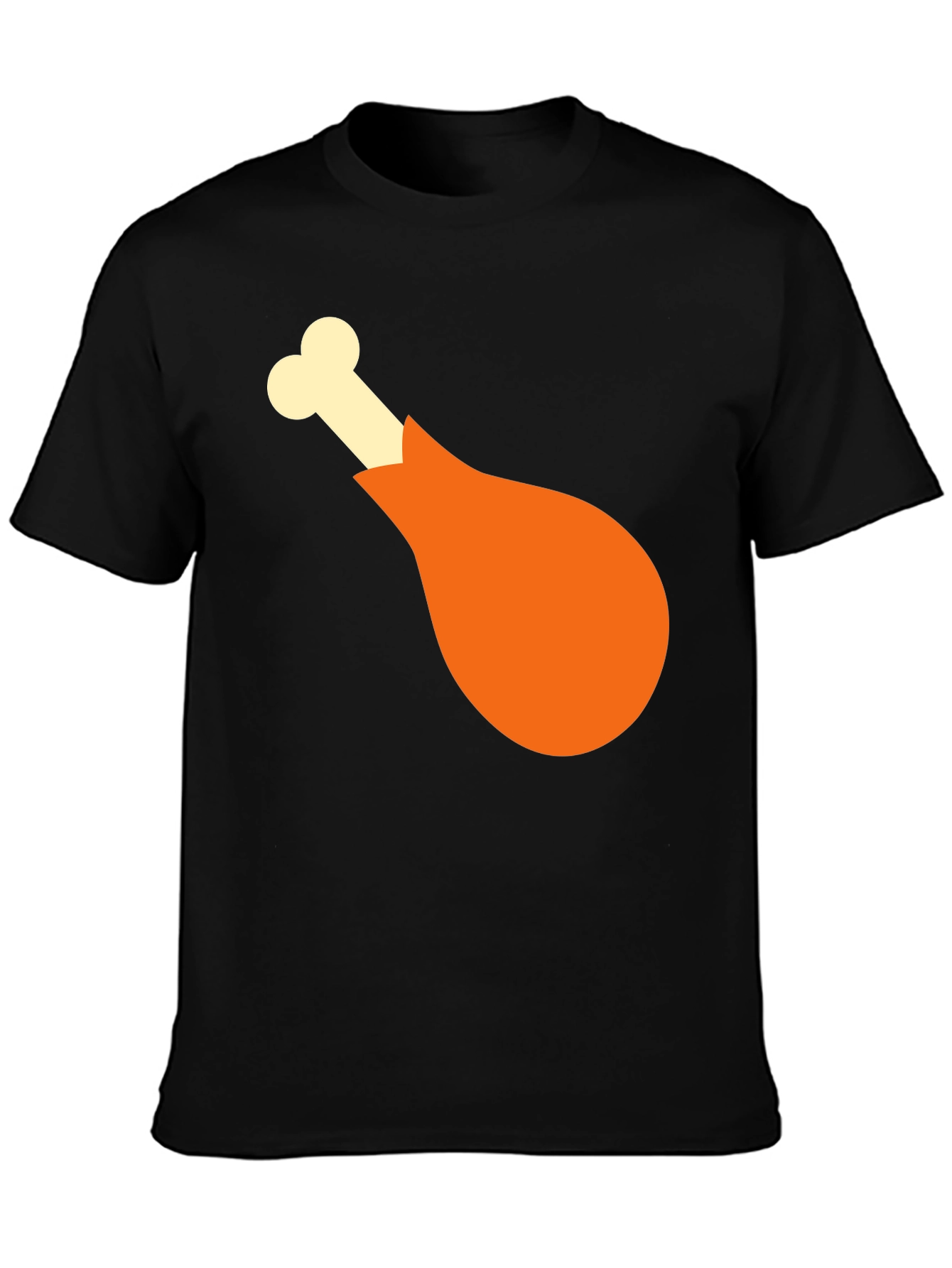 Black Funny Turkey Leg Graphic T-Shirt - Thanksgiving Tee view 3