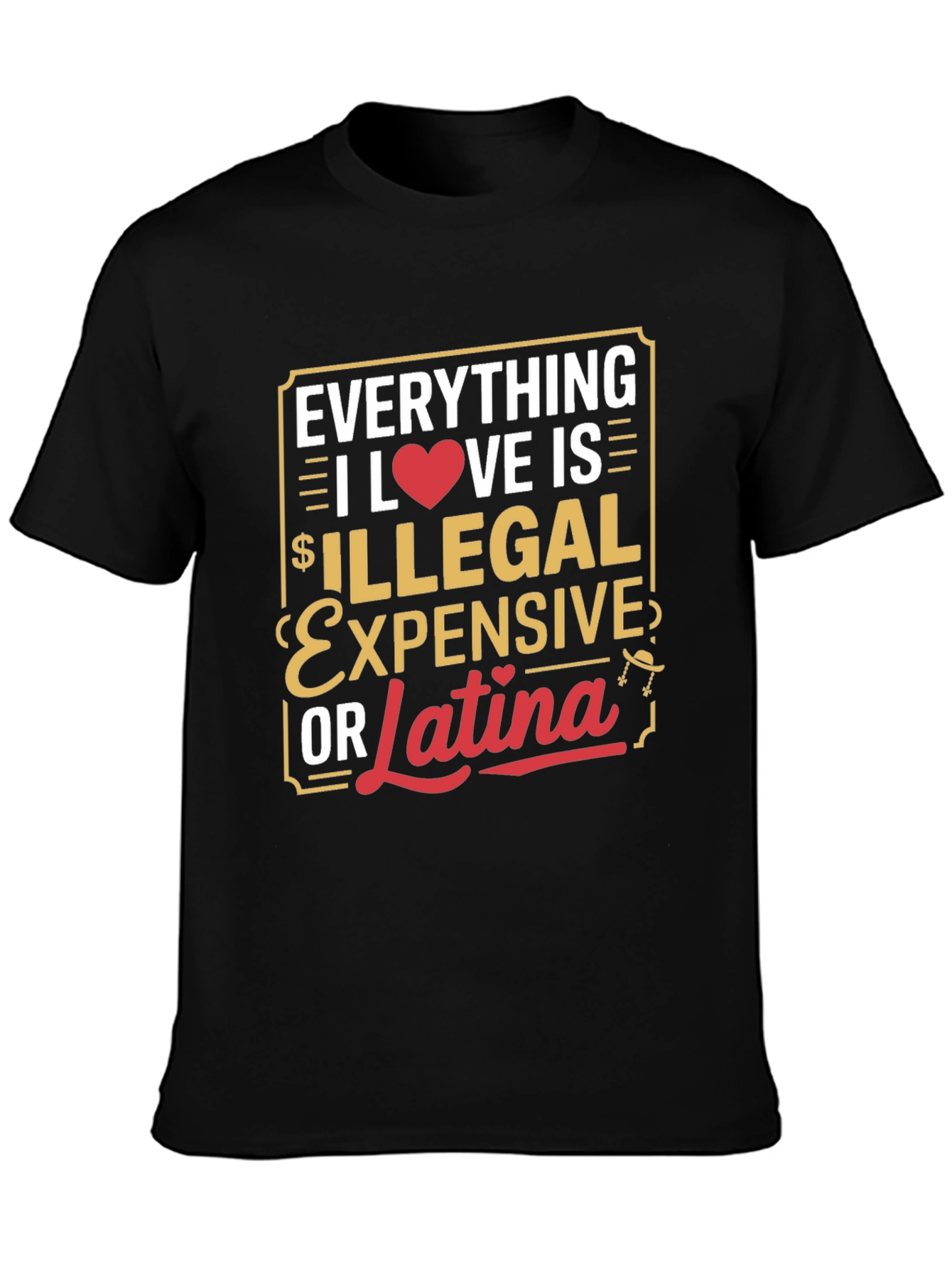 Black Everything I Love T-Shirt view 3