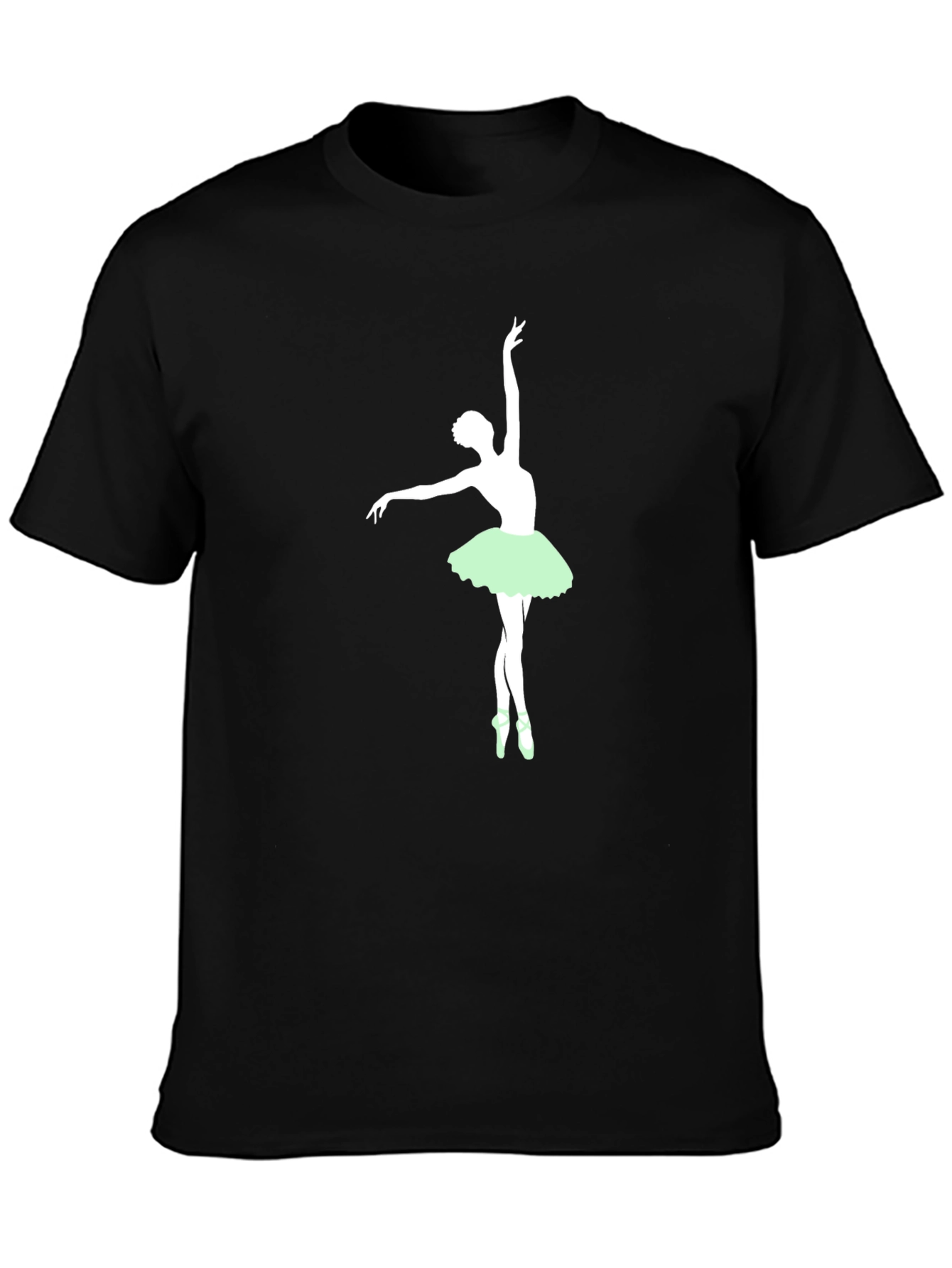 Black Ballerina Graphic Black T-Shirt view 3