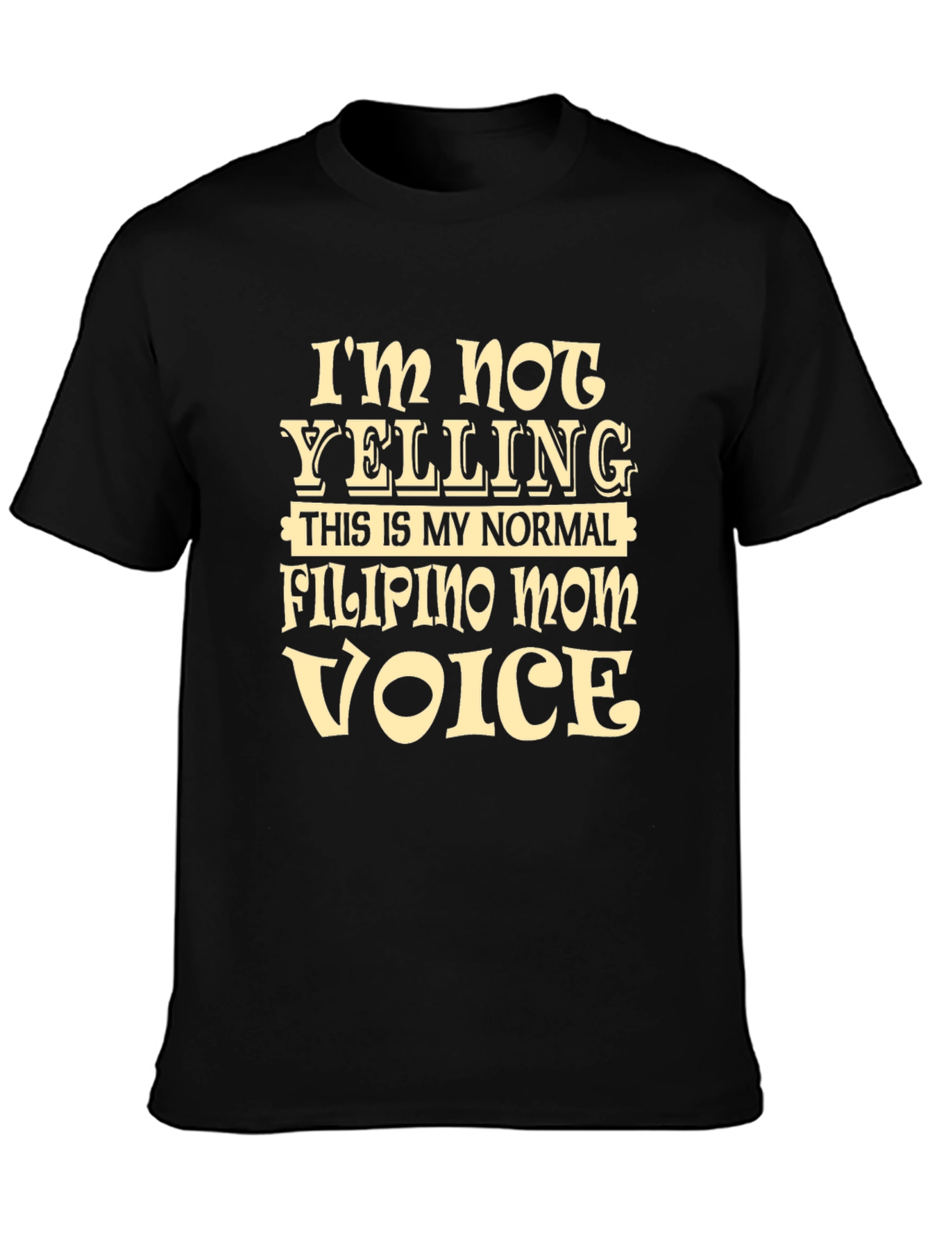 Black Filipino Mom Voice Novelty T-Shirt - Funny Gift view 3