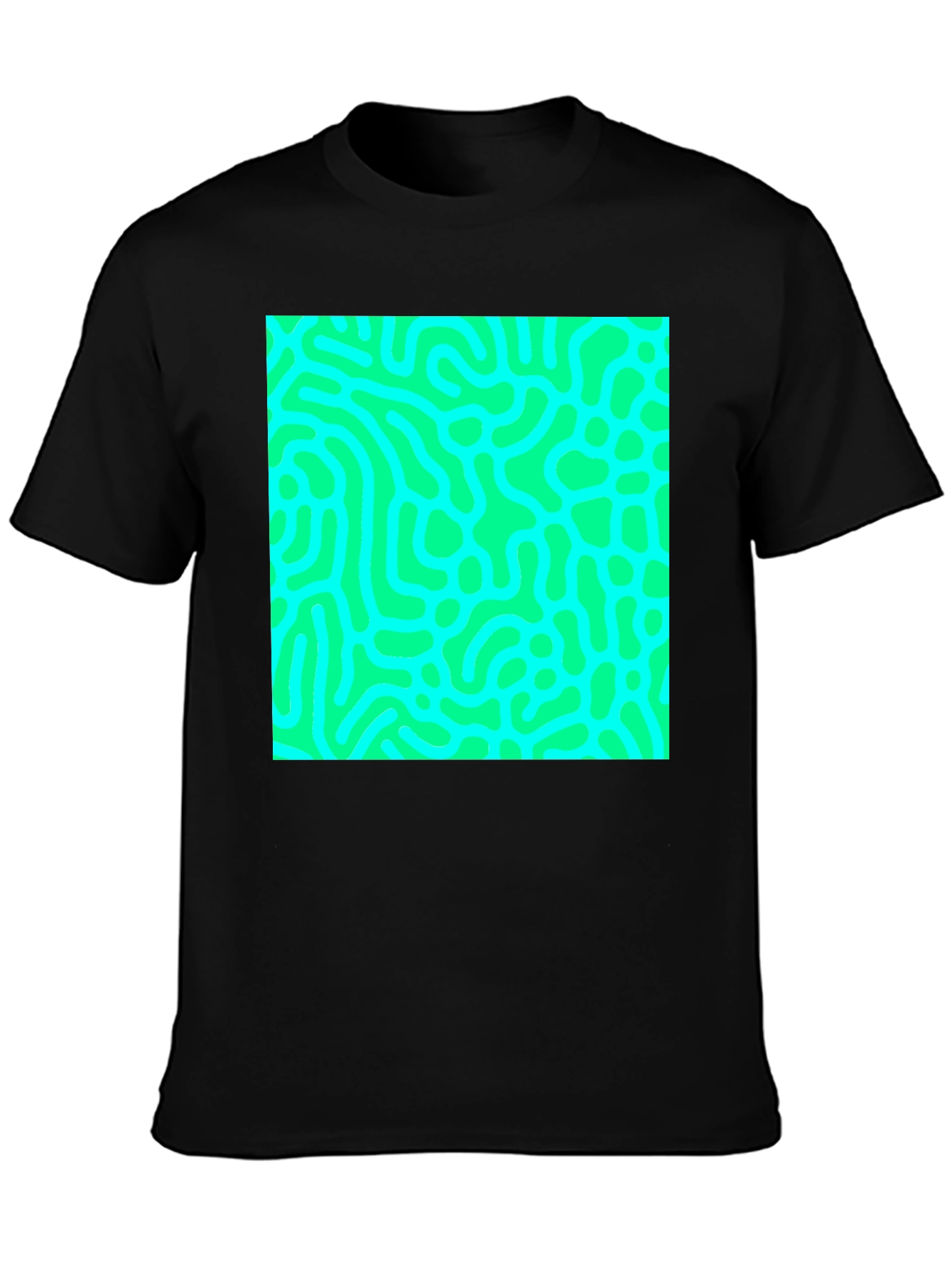 Black Abstract Pattern Tee - Stylish & Unique Design view 3