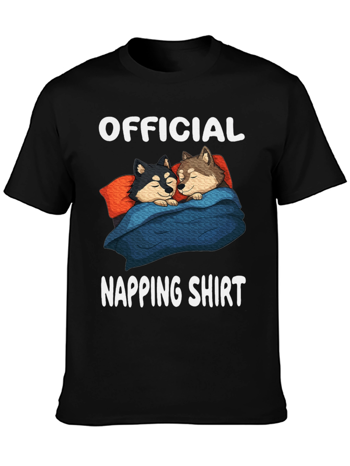 Black Official Napping Shirt - Sleeping Dogs Graphic Tee view 3