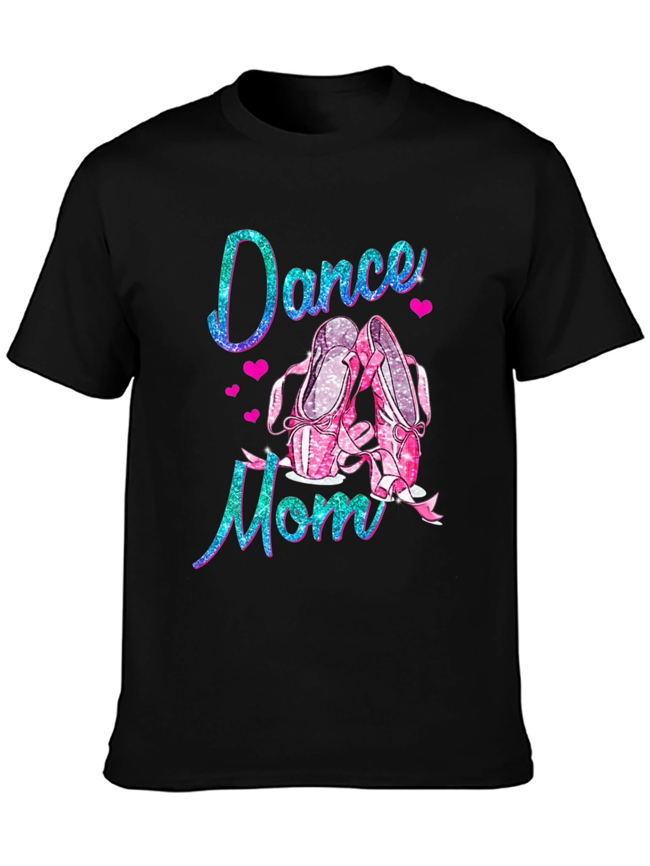 Dance Mom Tee: Glitter Ballet Shoes T-Shirt - 3