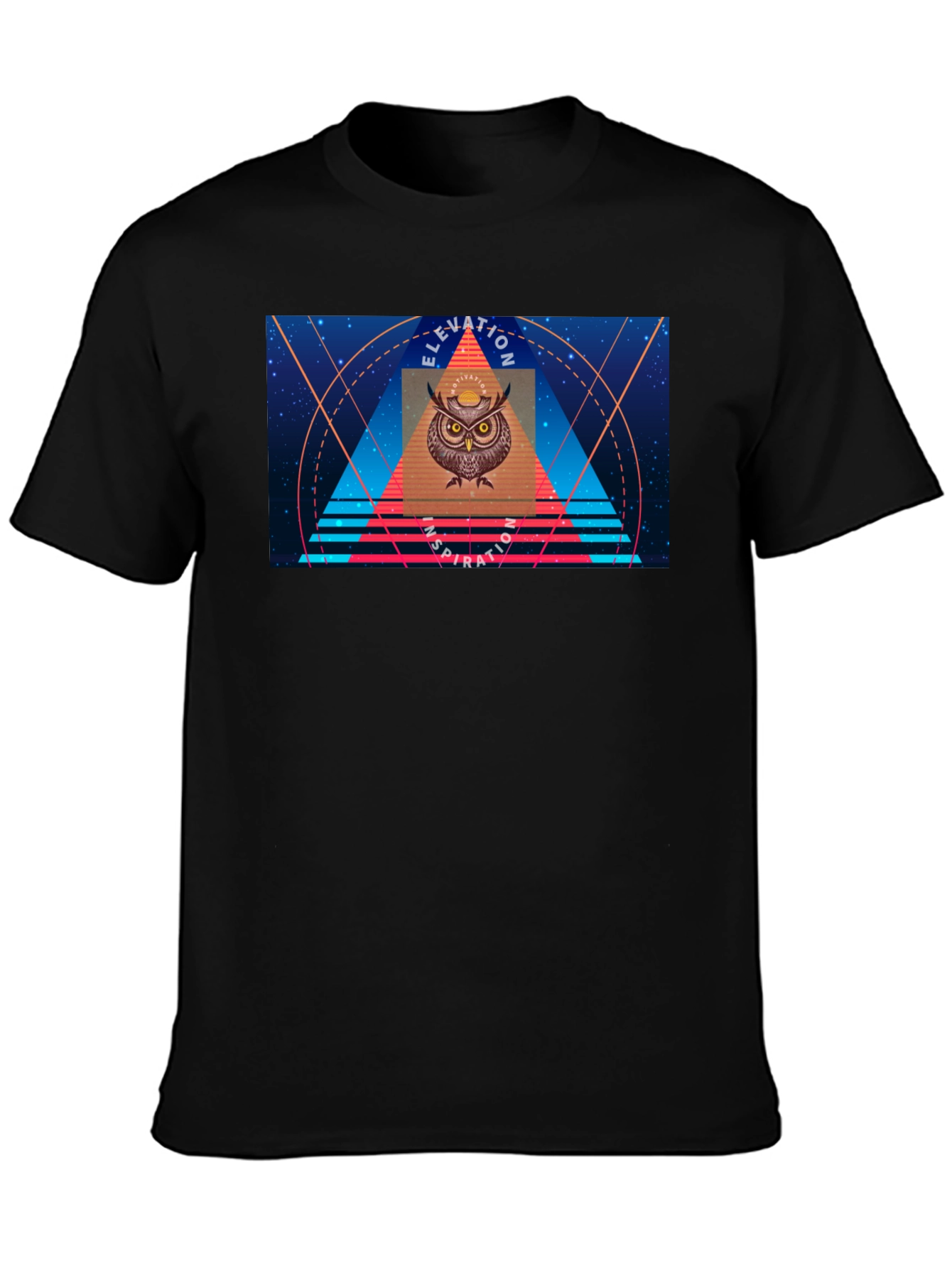 Black Elevation Inspiration Owl Graphic T-Shirt view 3