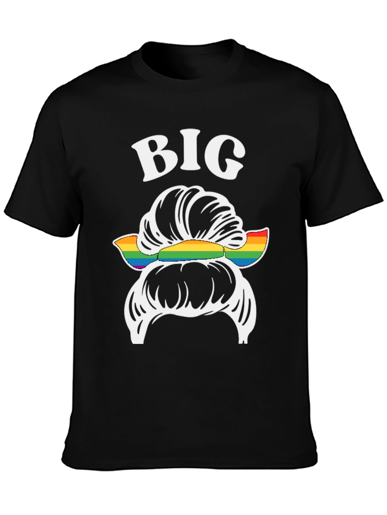 Big Messy Bun LGBT Pride T-Shirt - 3