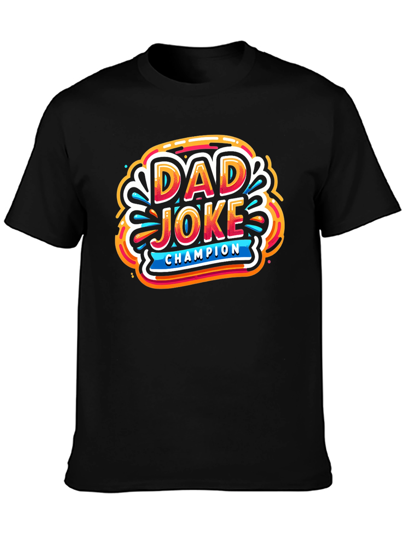 Black Dad Joke Champion Graphic T-Shirt view 3