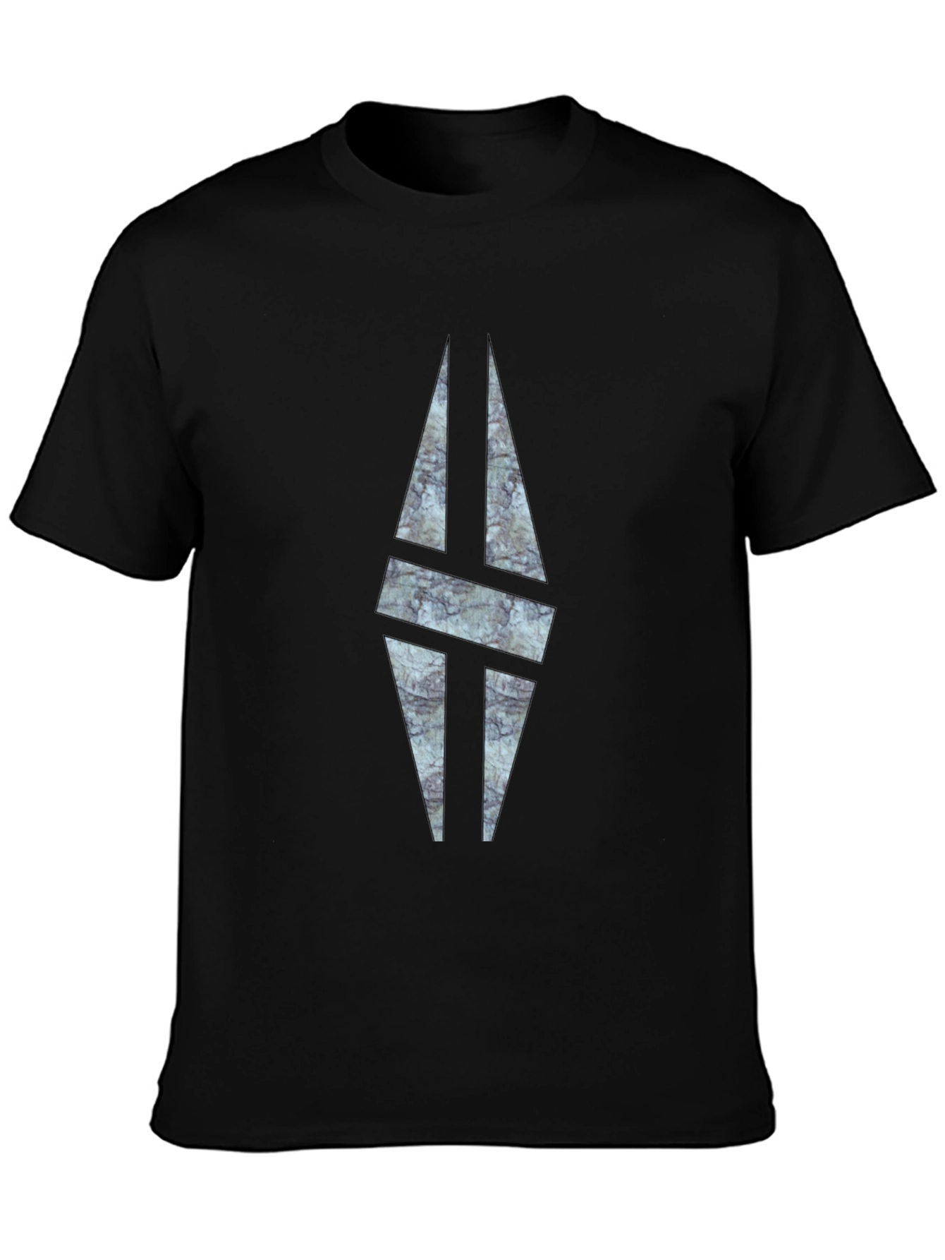 Black Modern Graphic Print Black T-Shirt view 3
