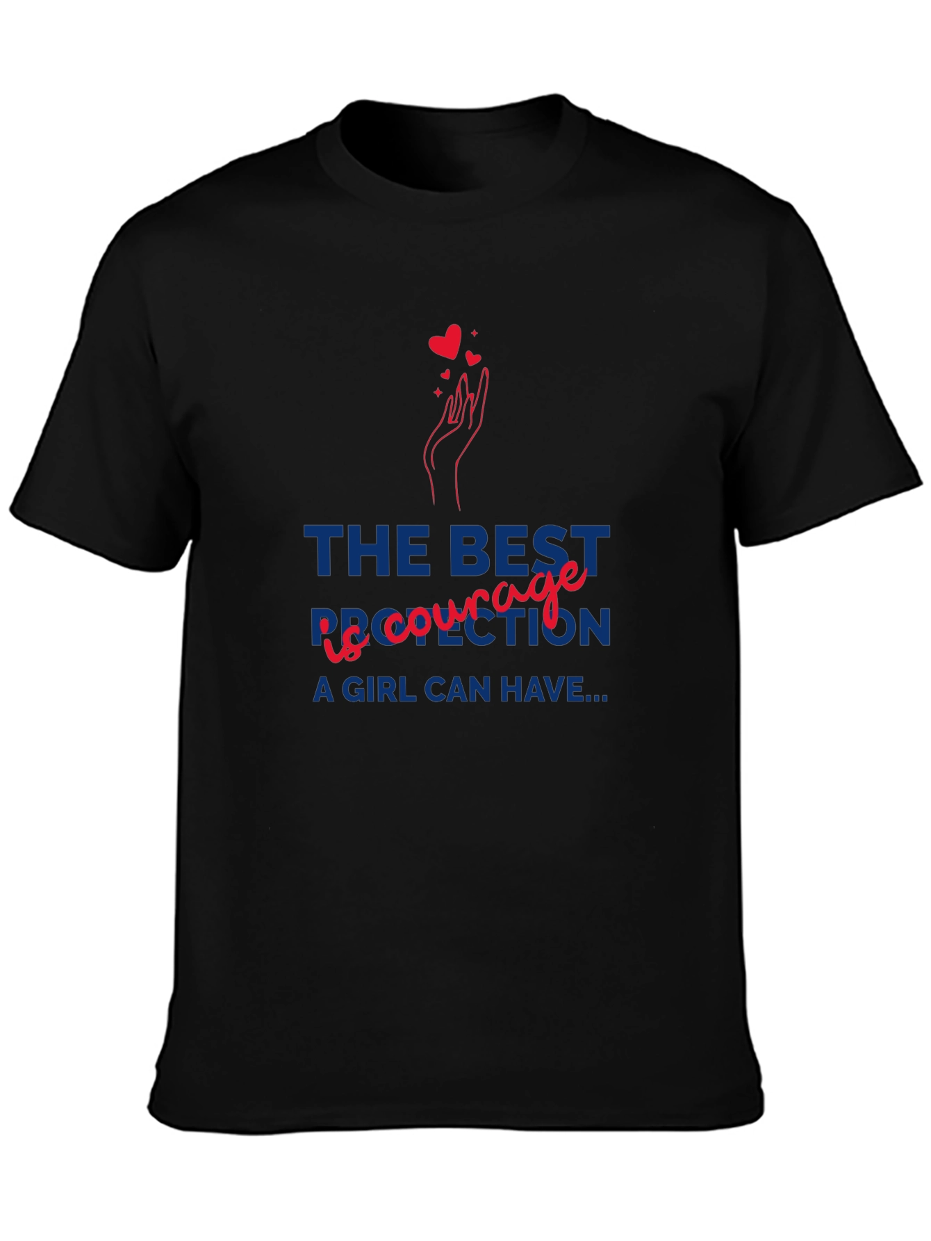 Black Courage Graphic Tee - Empowering Women's T-Shirt view 3