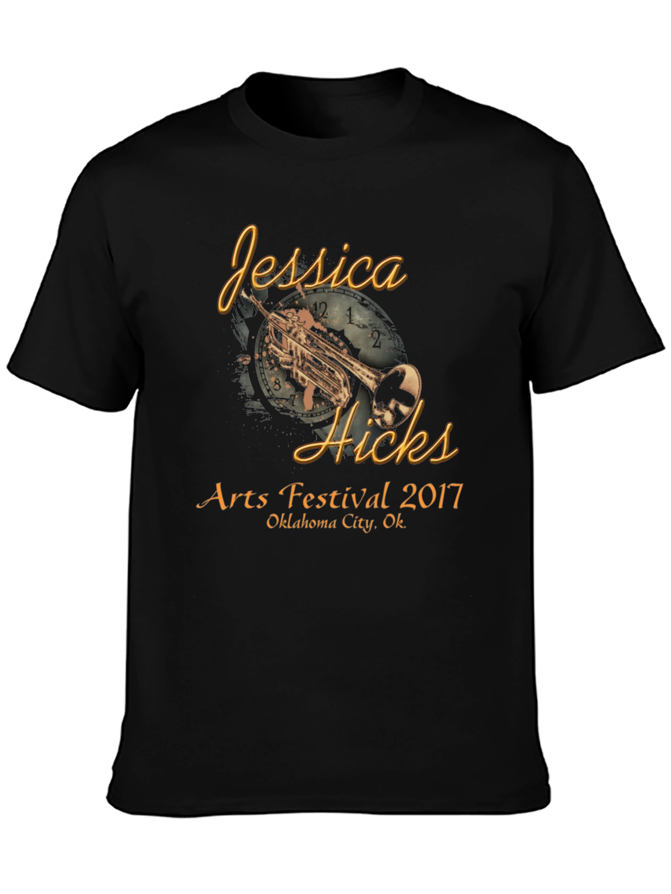 Black Jessica Hicks Arts Festival 2017 Black T-Shirt view 3