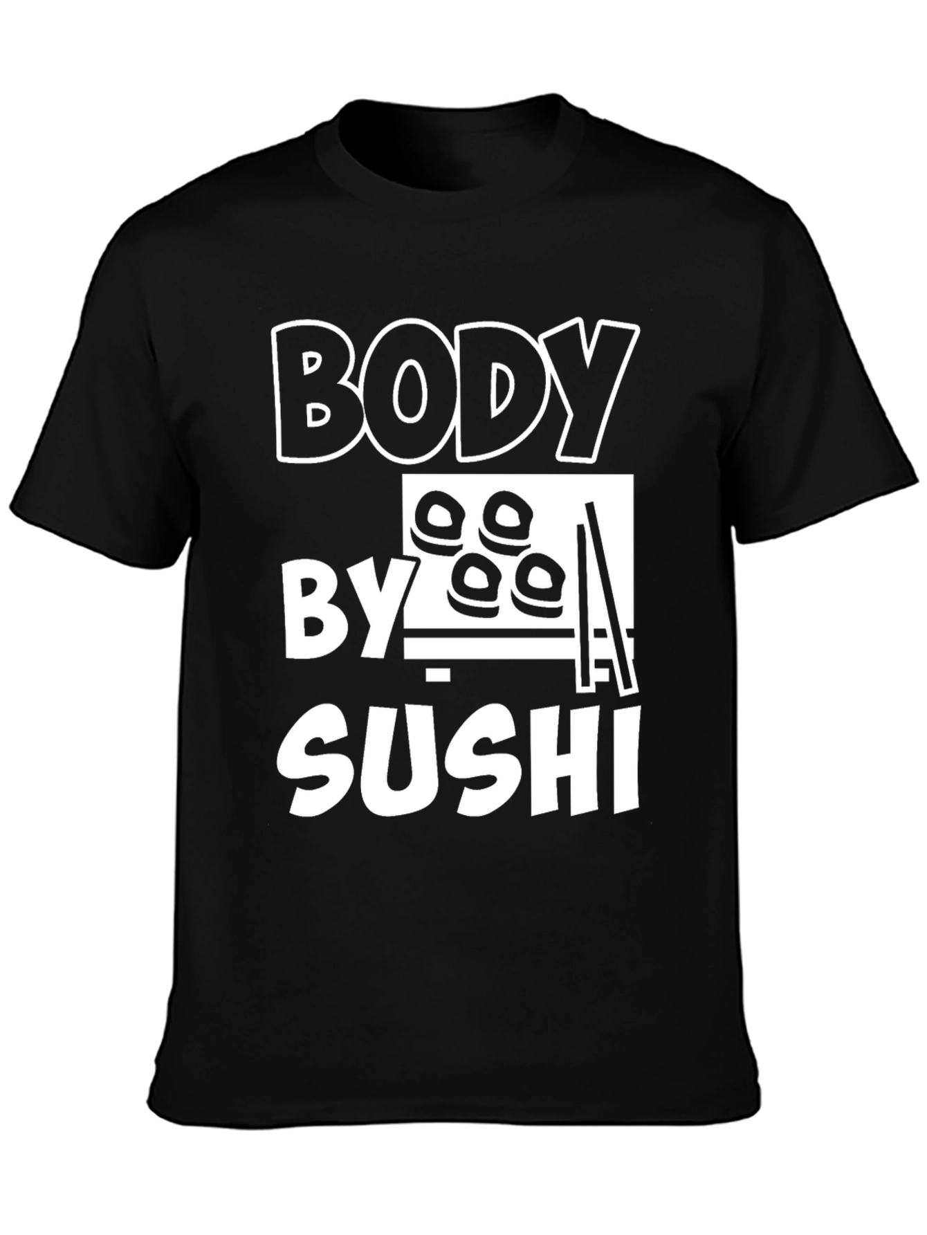 Black Body By Sushi T-Shirt - Funny Foodie Tee view 3