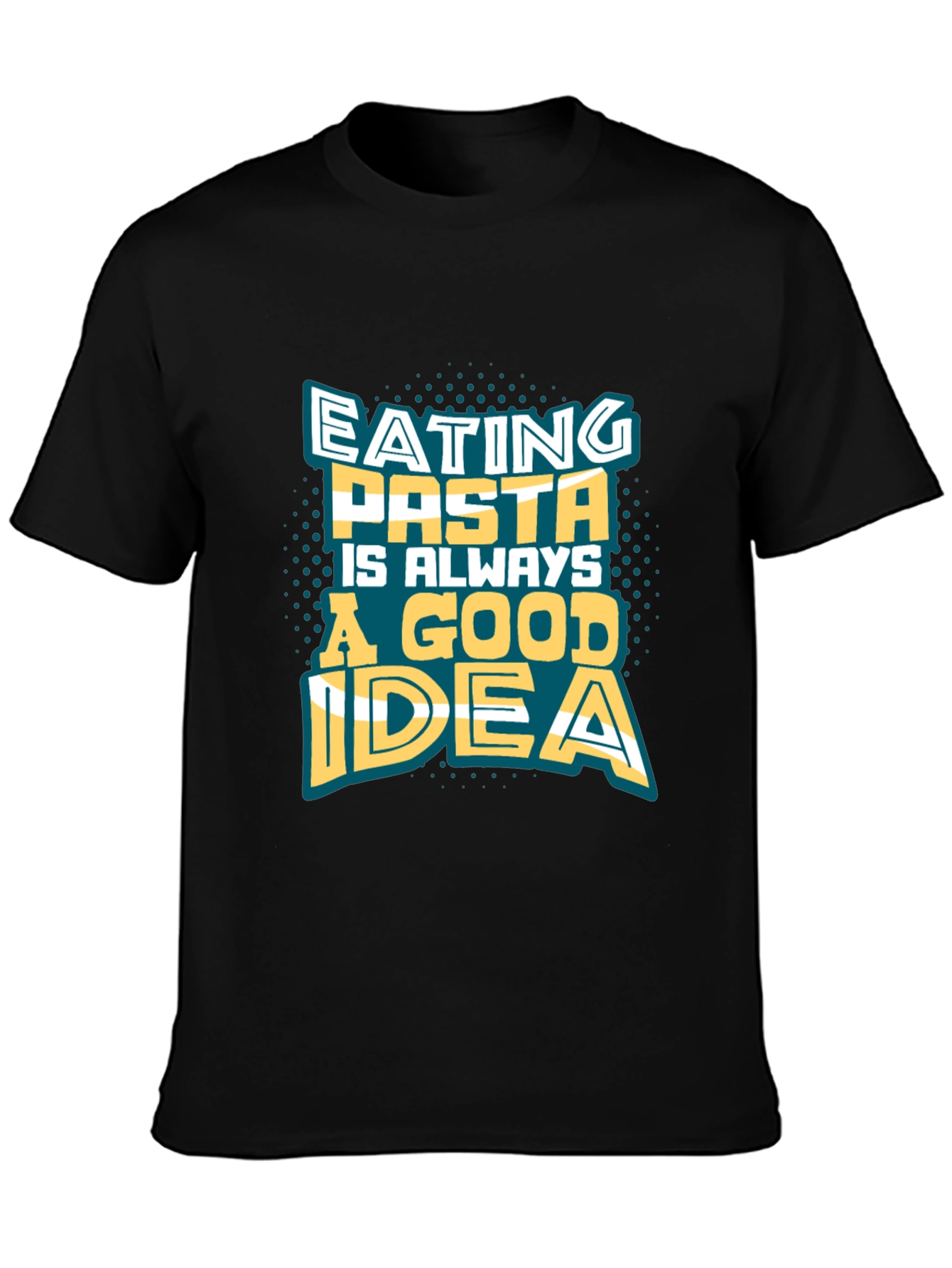 Black Pasta Lover Tee - Eating Pasta Is Always A Good Idea view 3