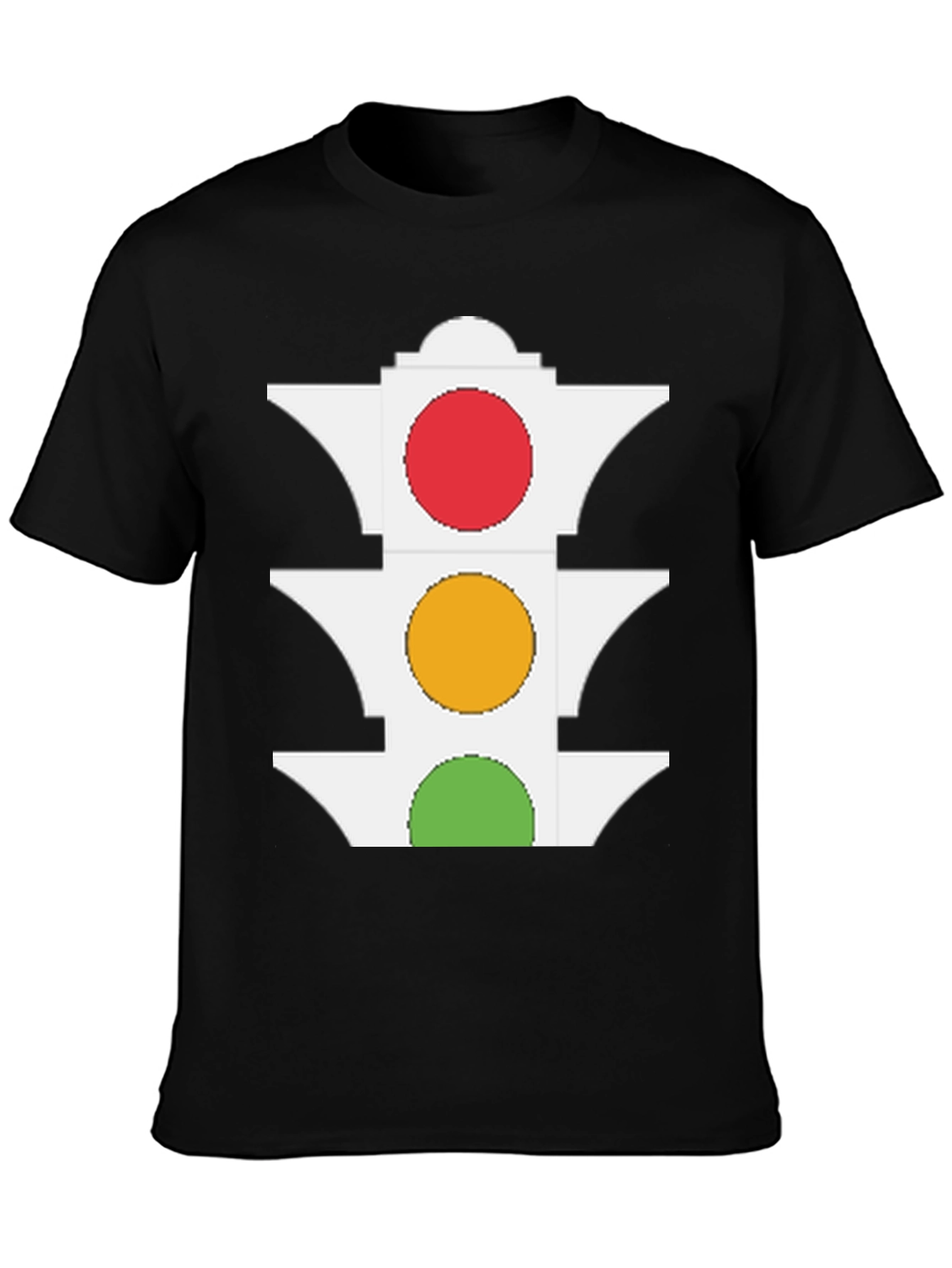 Black Traffic Light Graphic Tee - Stay Visible & Stylish! view 3