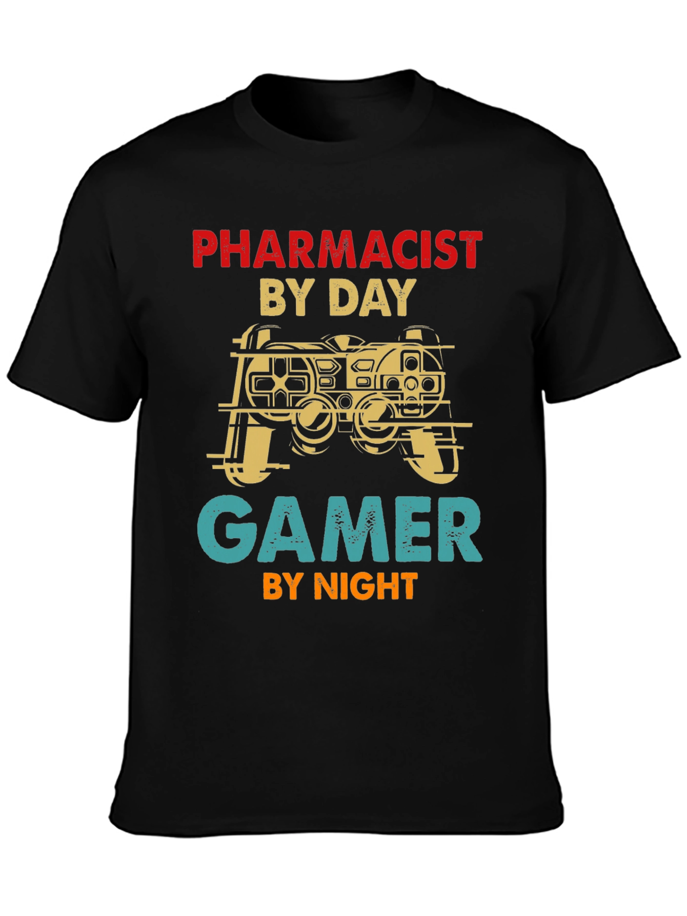 Black Pharmacist Gamer T-Shirt - Novelty Apparel view 3