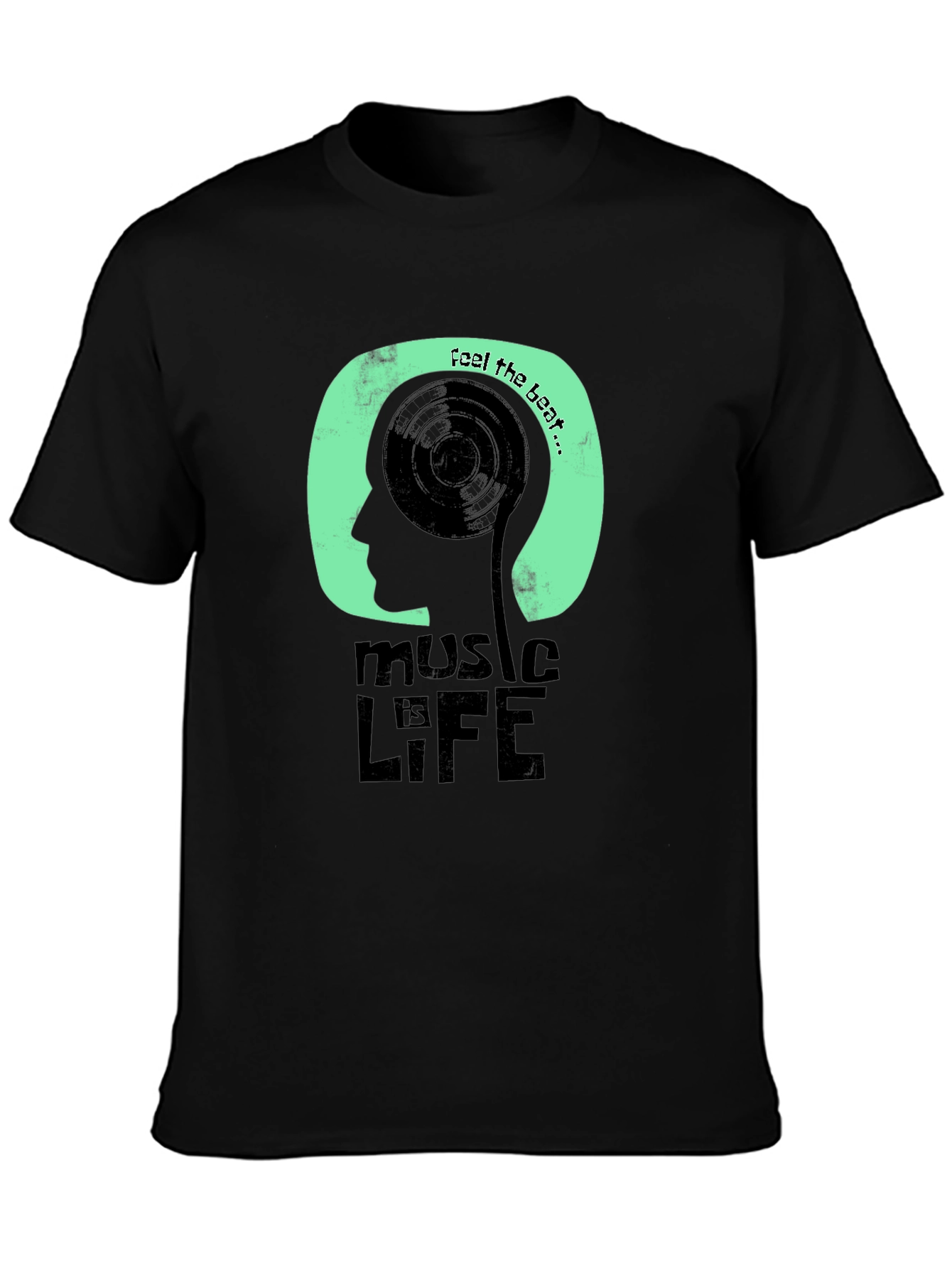 Black Music is Life Graphic T-Shirt view 3
