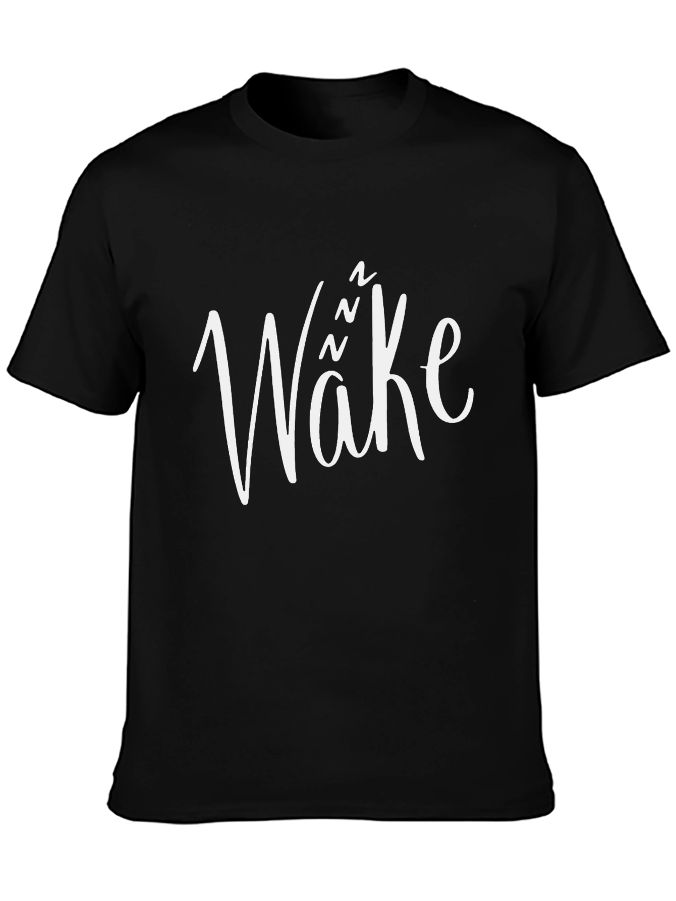 Black Wake Up Black Crew Neck Short Sleeve T-Shirt view 3
