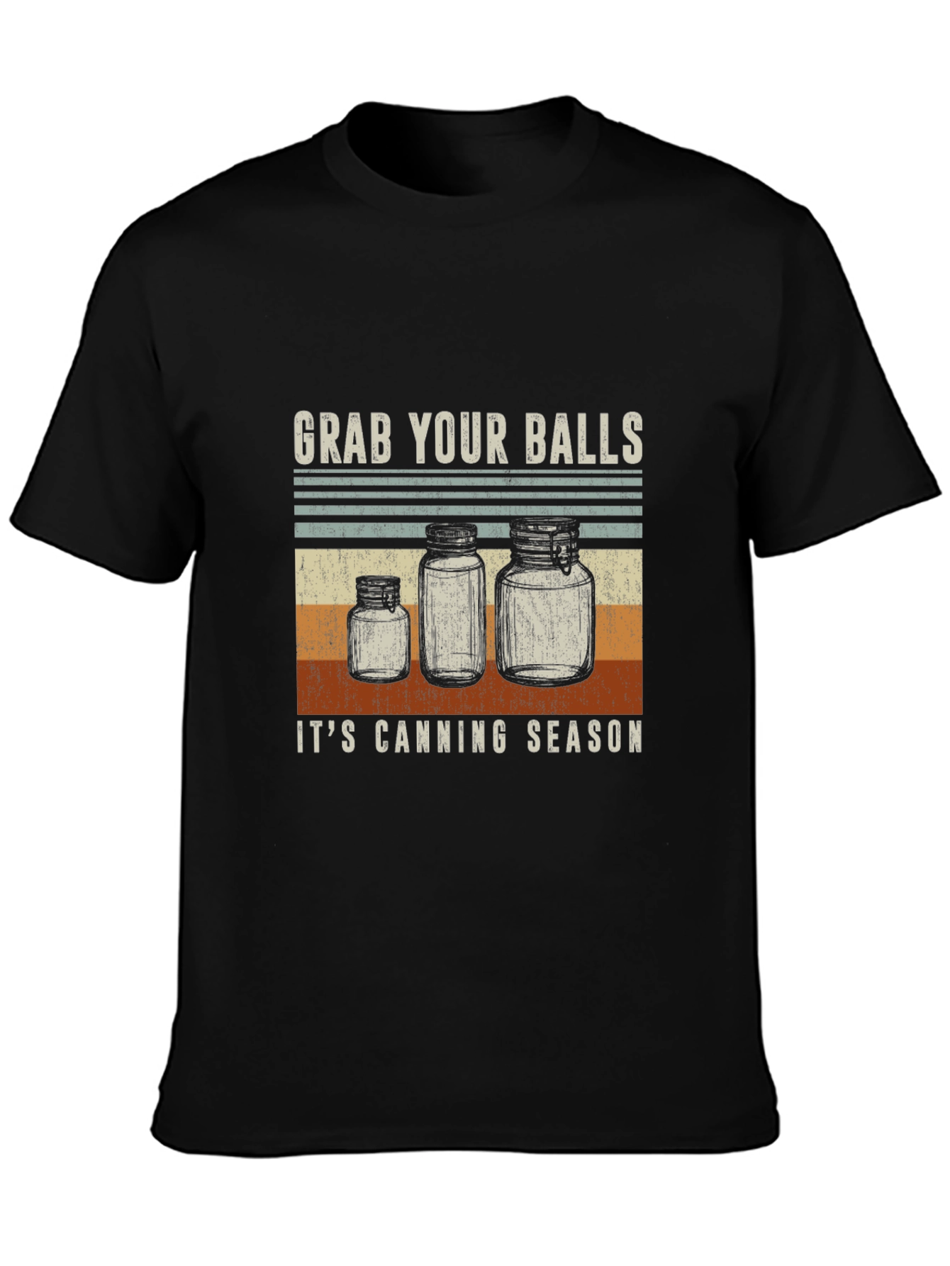 Black Grab Your Balls It's Canning Season T-Shirt view 3