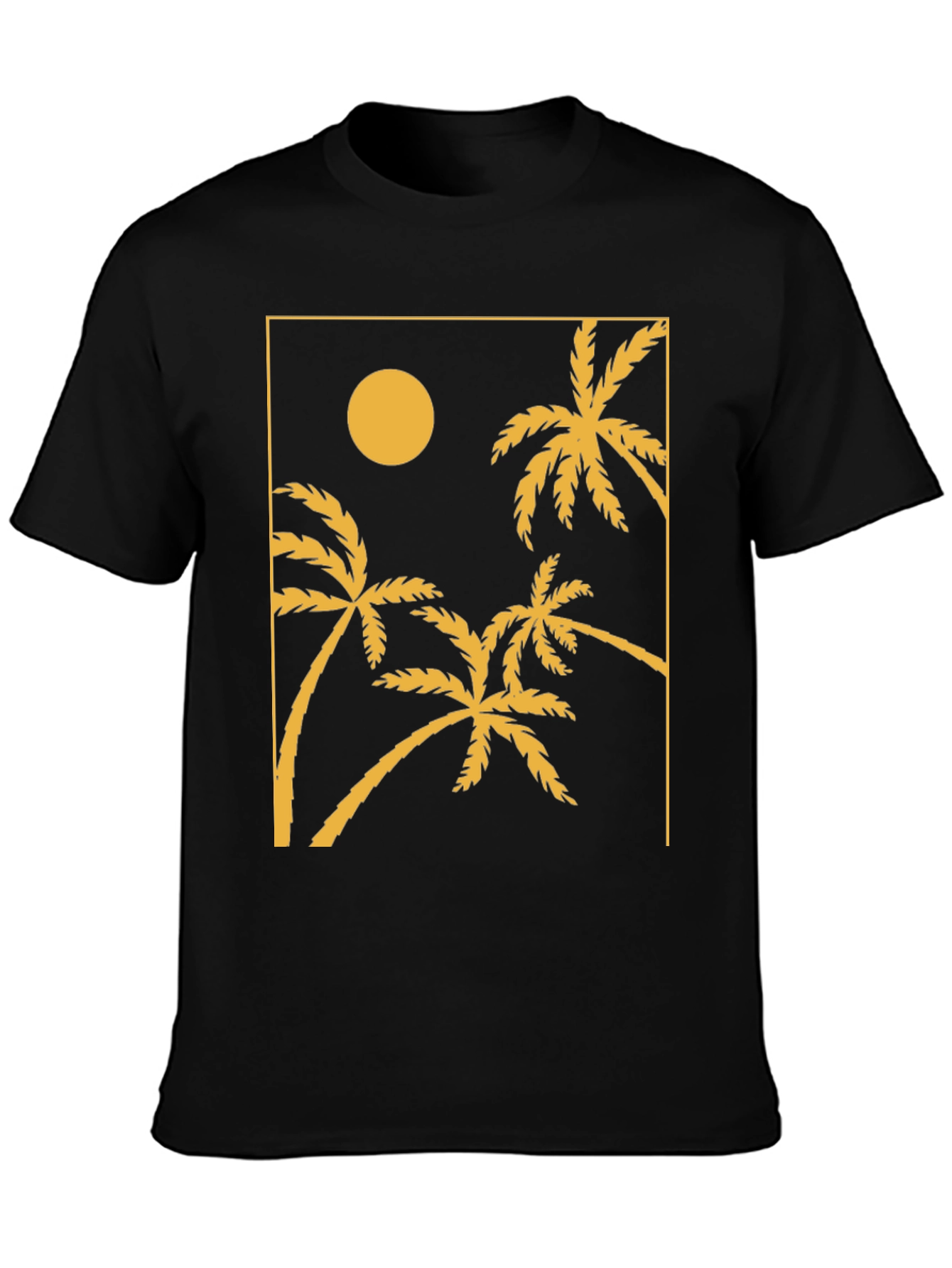 Black Palm Tree Graphic Tee - Tropical Vibes view 3