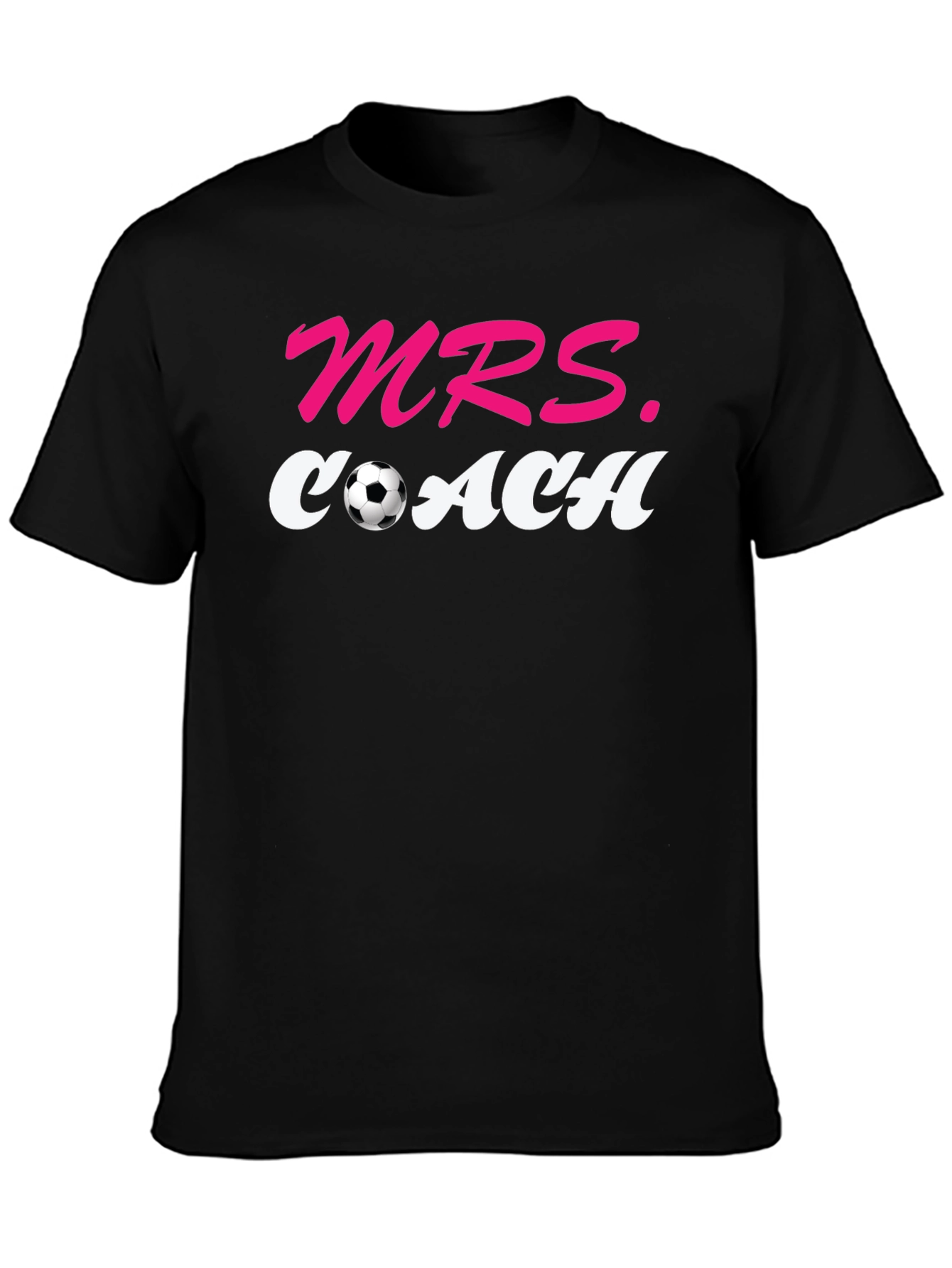 Black Mrs. Coach Soccer T-Shirt - Women's Sports Tee view 3