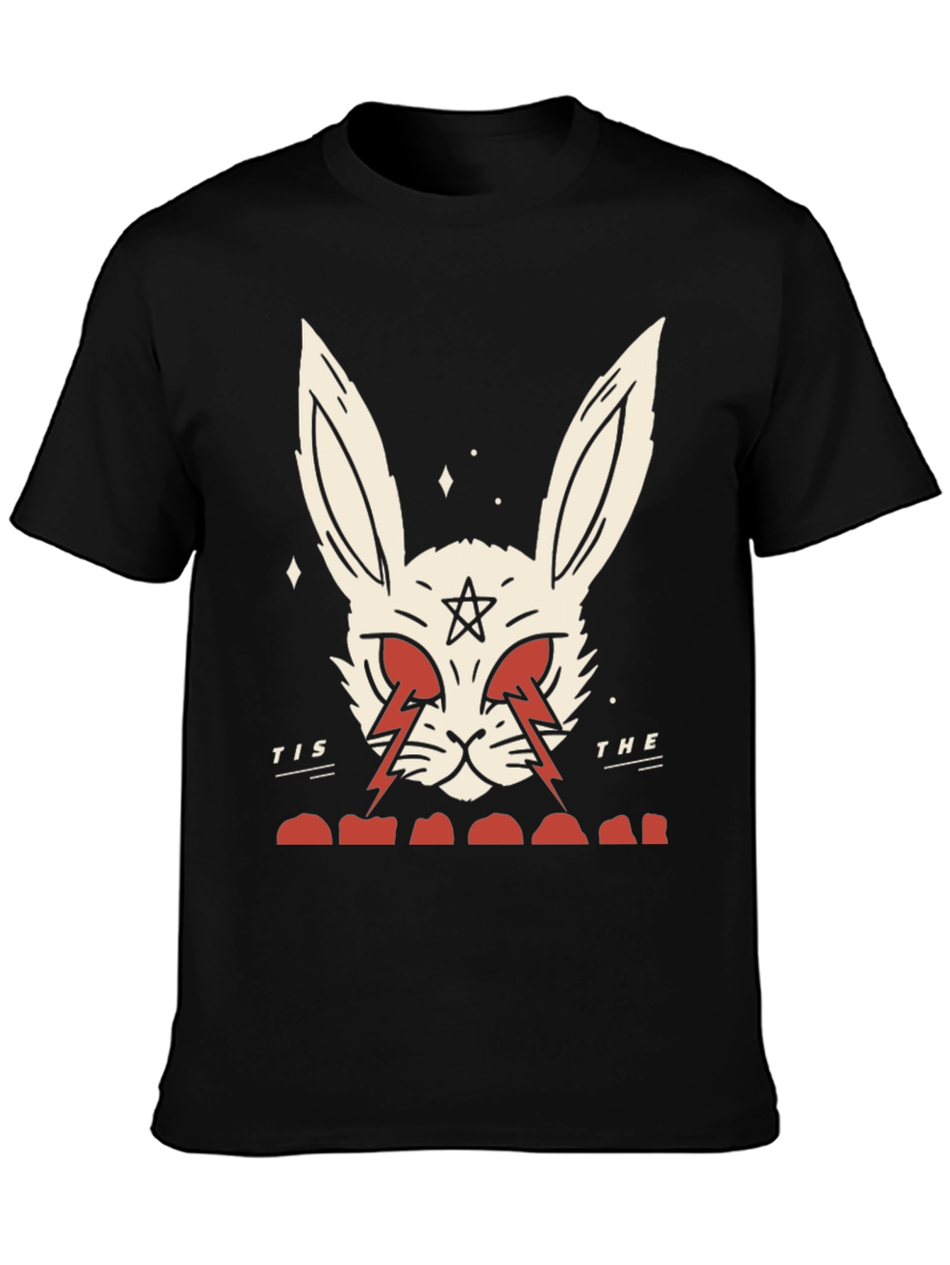 Black Occult Rabbit Graphic Tee view 3