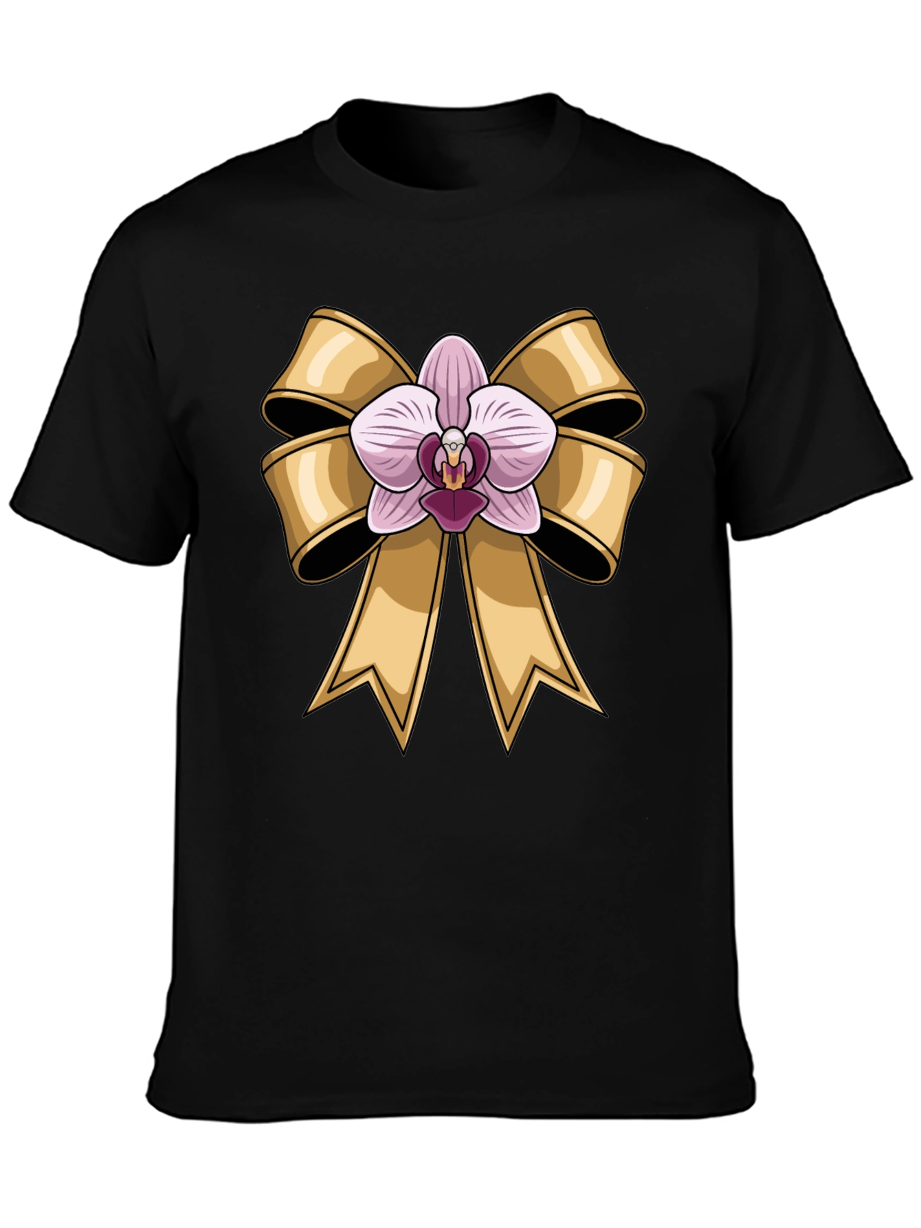Black Orchid Bow Black T-Shirt view 3
