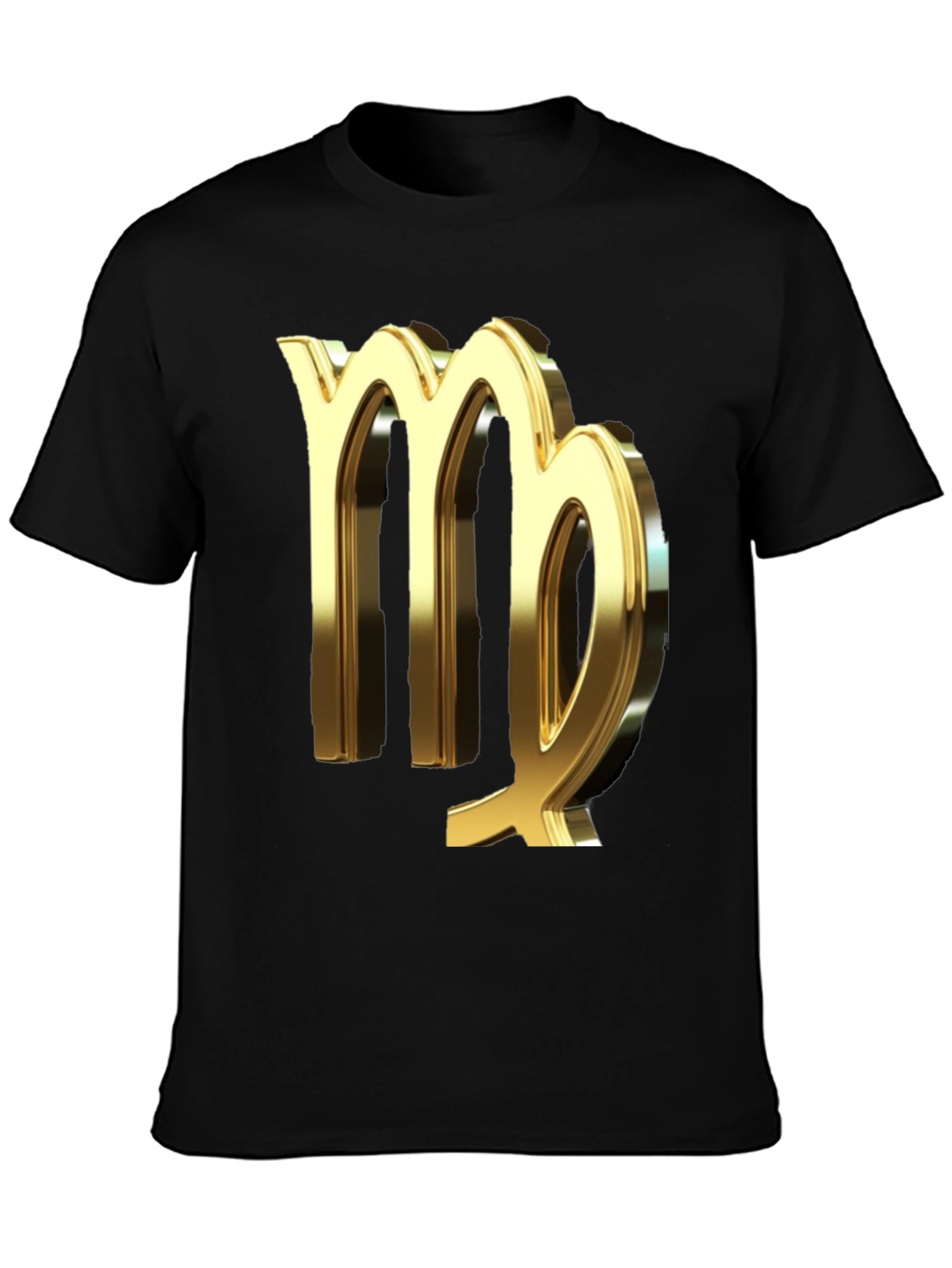 Black Zodiac Virgo Symbol T-Shirt view 3