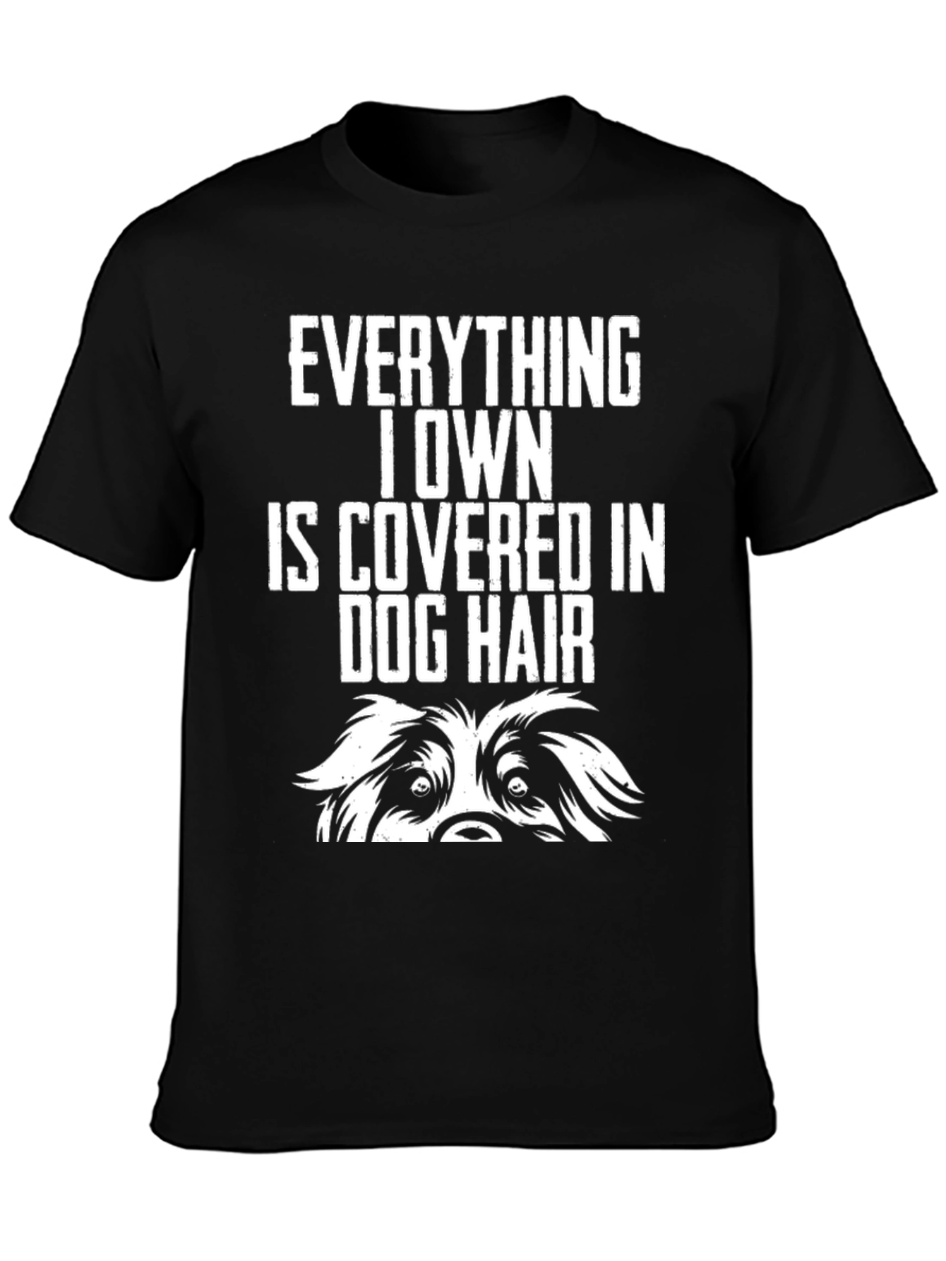 Black Dog Hair T-Shirt view 3