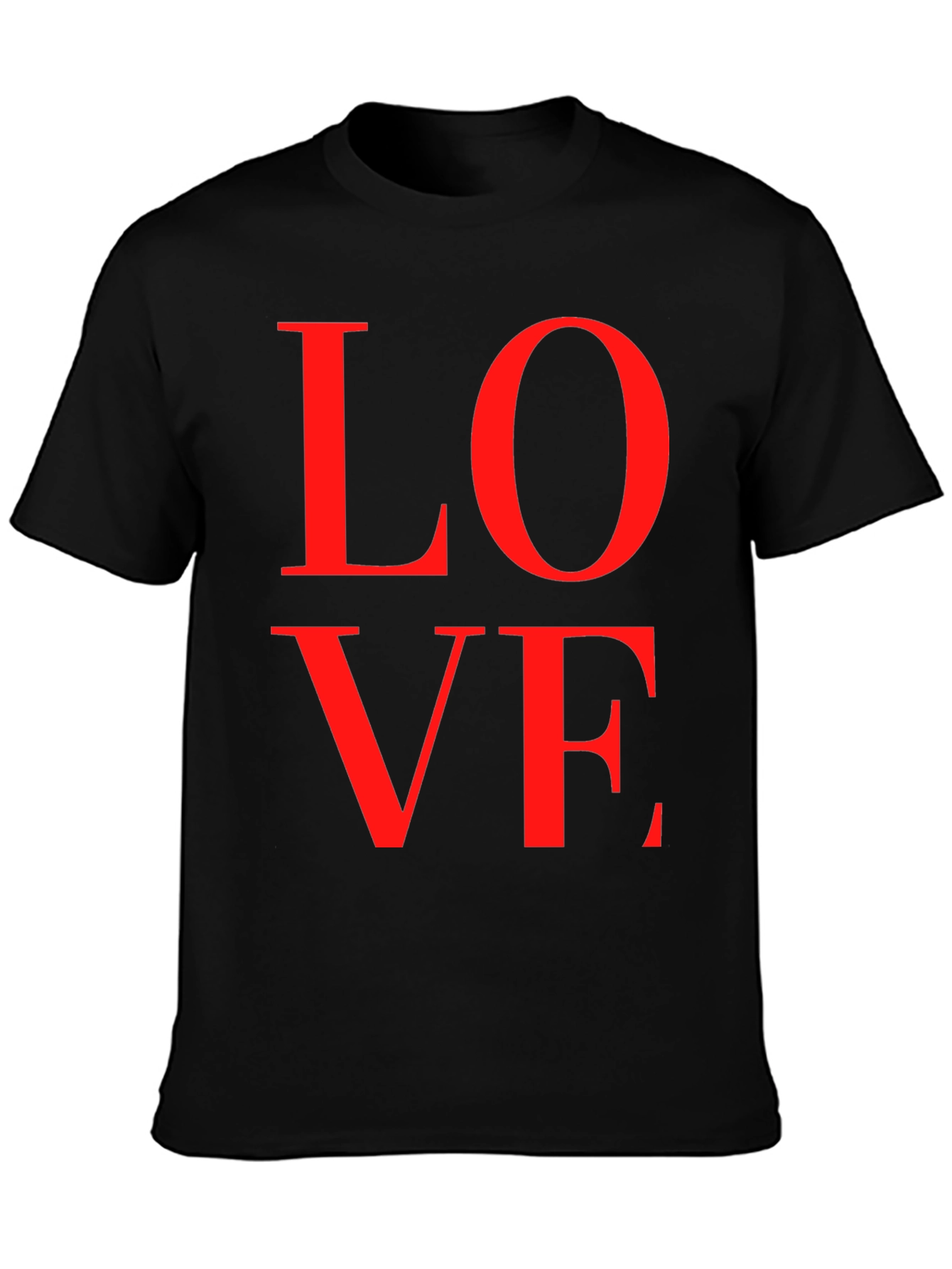 Black Love Tee - Red Letters on Black view 3