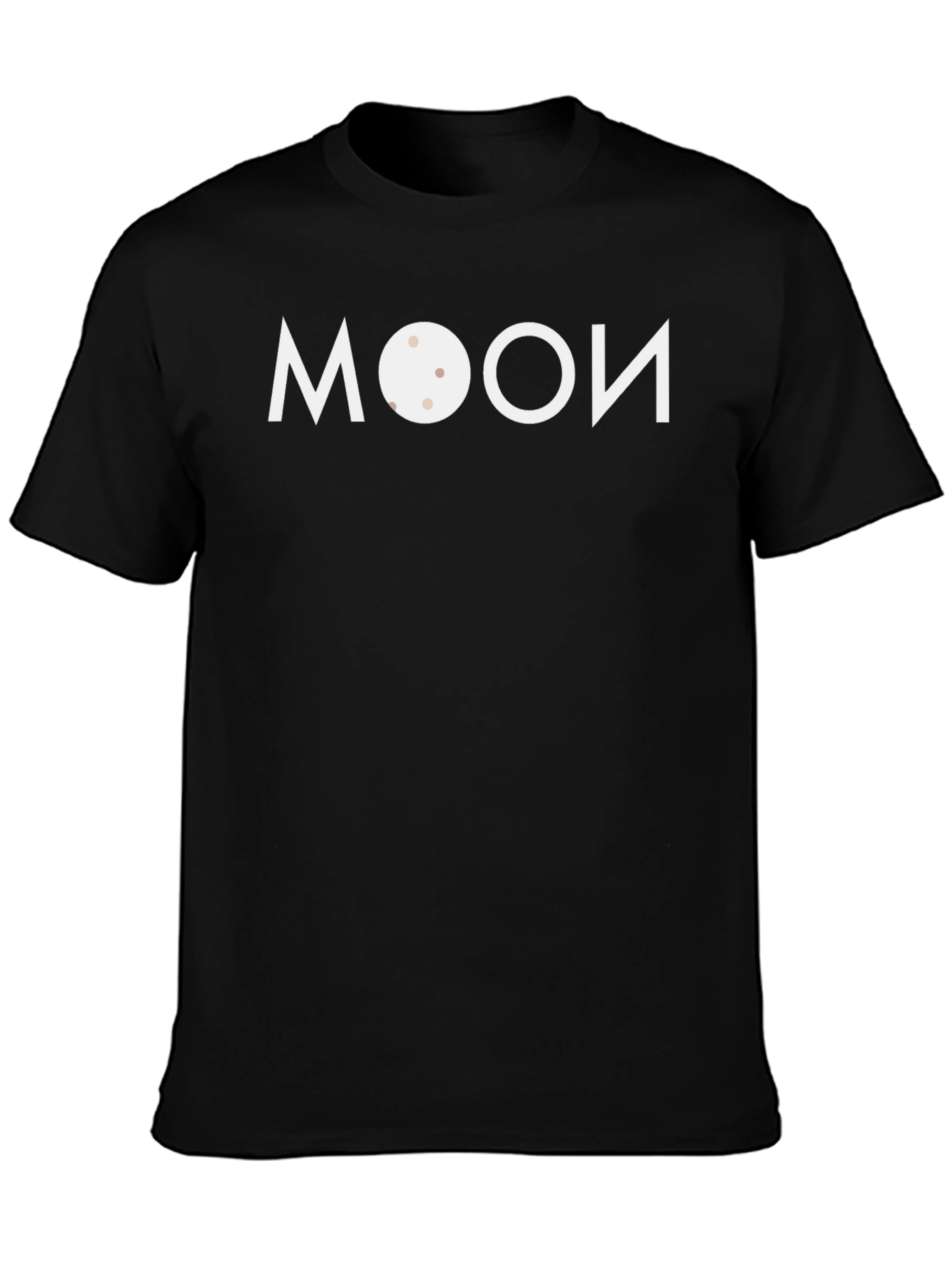 Black Moon Graphic Black T-Shirt, Unique Design view 3