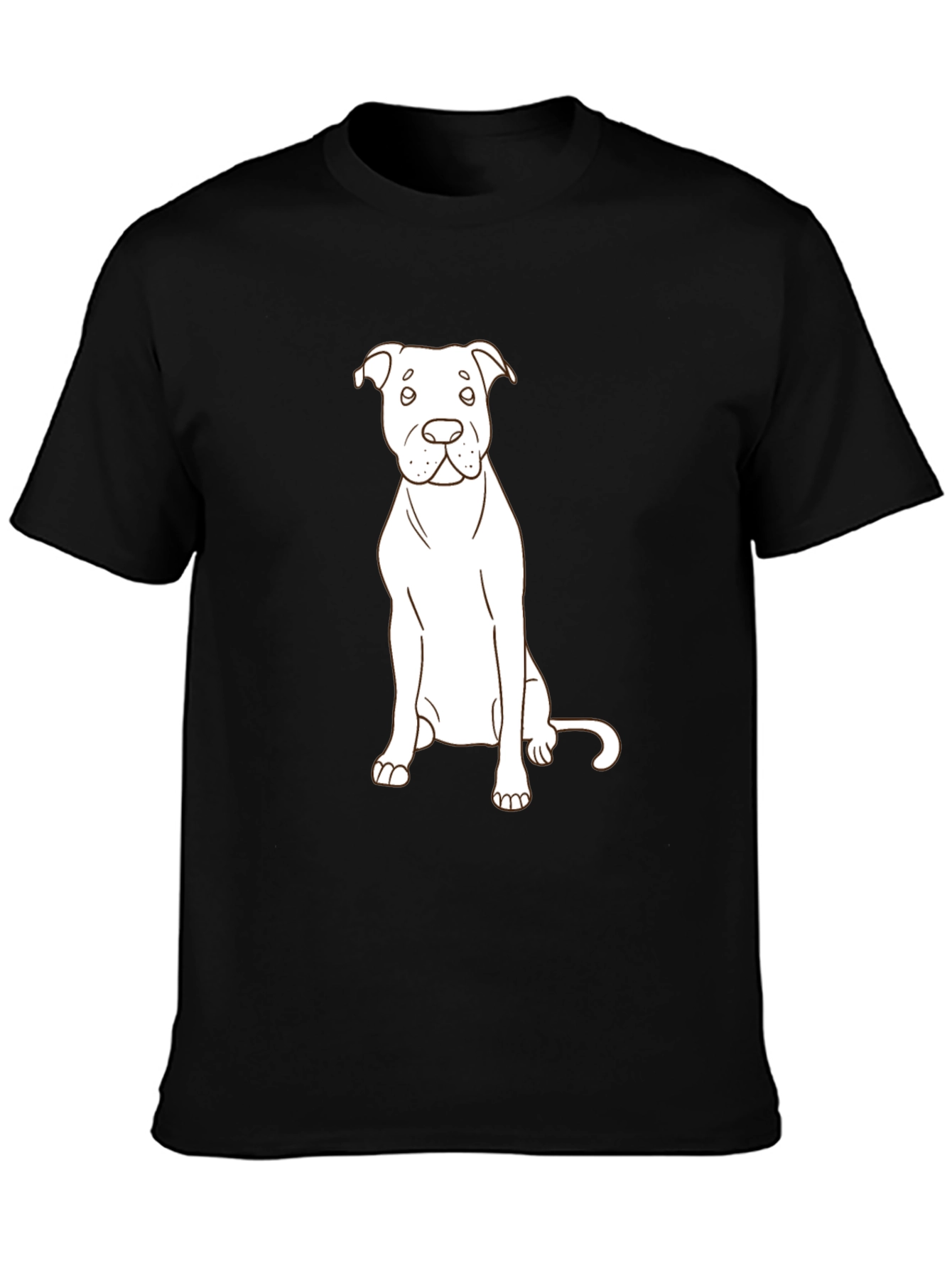 Black Dog Lover's Tee: Minimalist Pup Design view 3