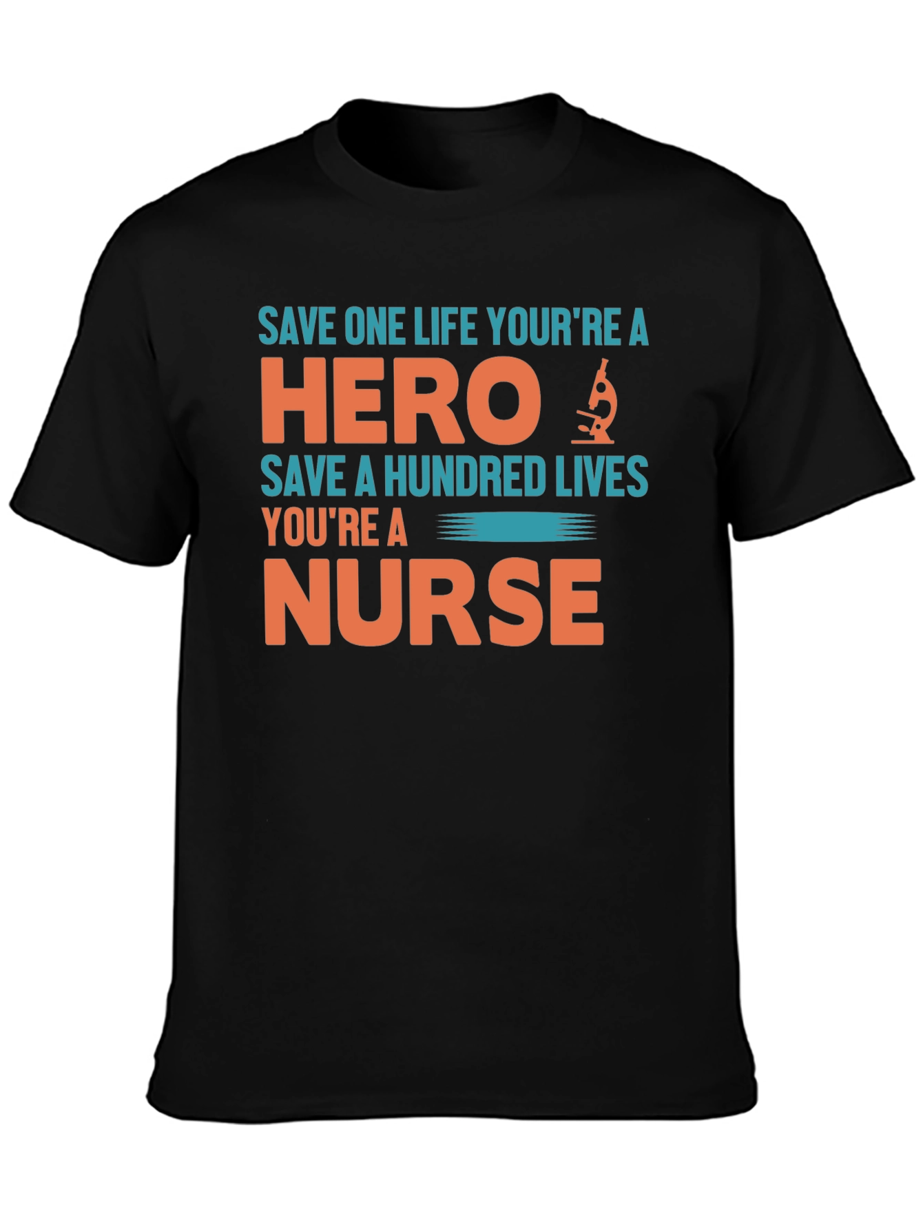 Black Nurse Hero T-Shirt - Save Lives view 3