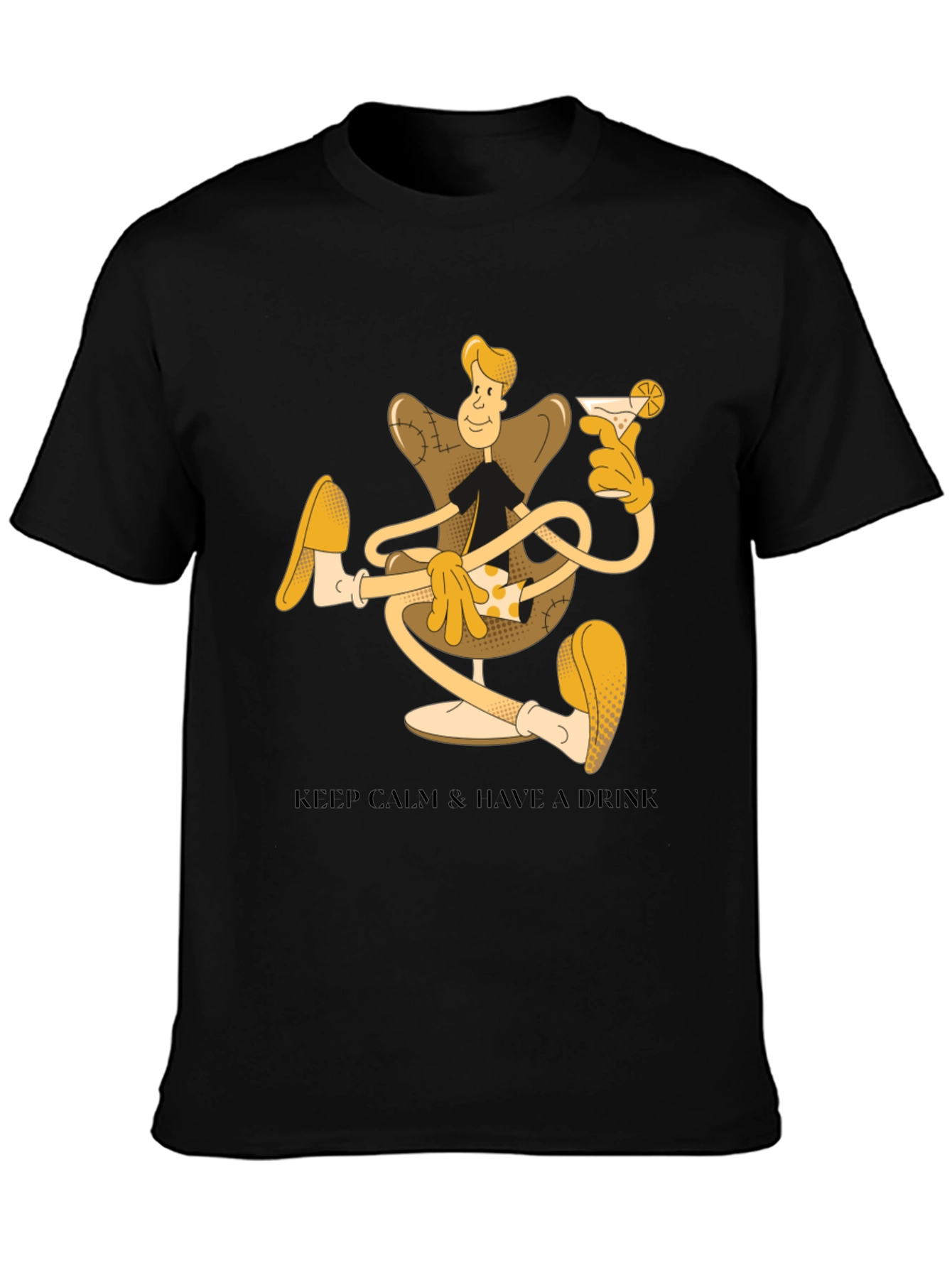 Black Relax and Unwind Graphic T-Shirt view 3