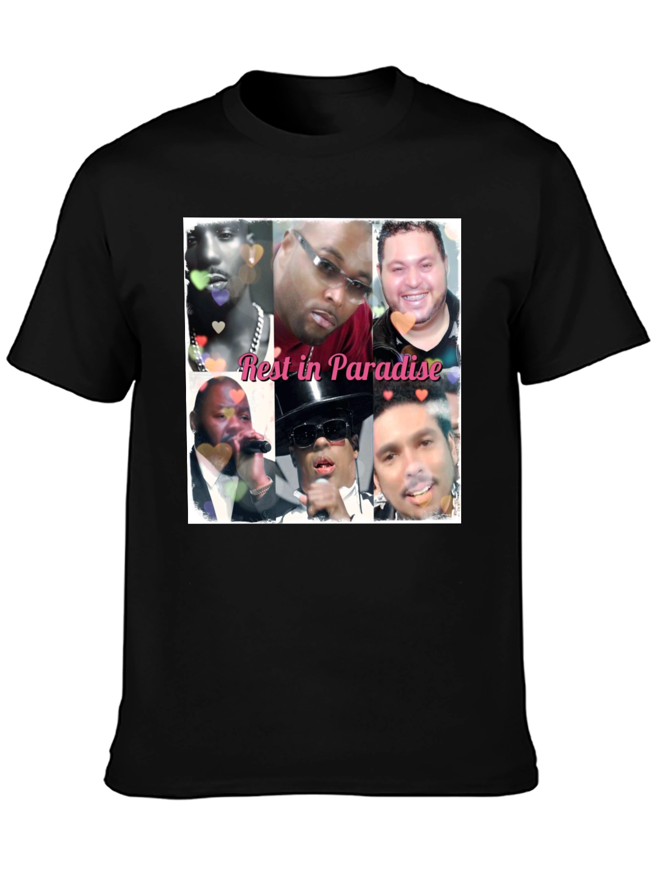 Black Rest in Paradise Memorial Tribute T-Shirt view 3