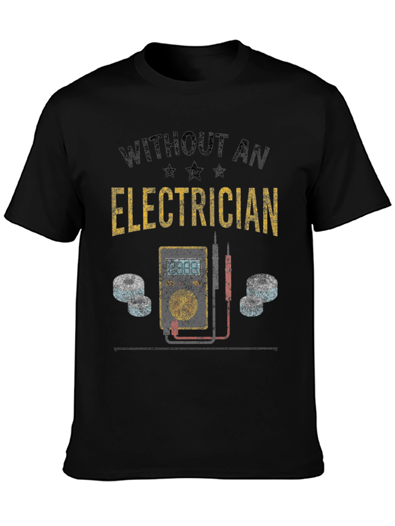 Black Electrician T-Shirt Funny Gift view 3