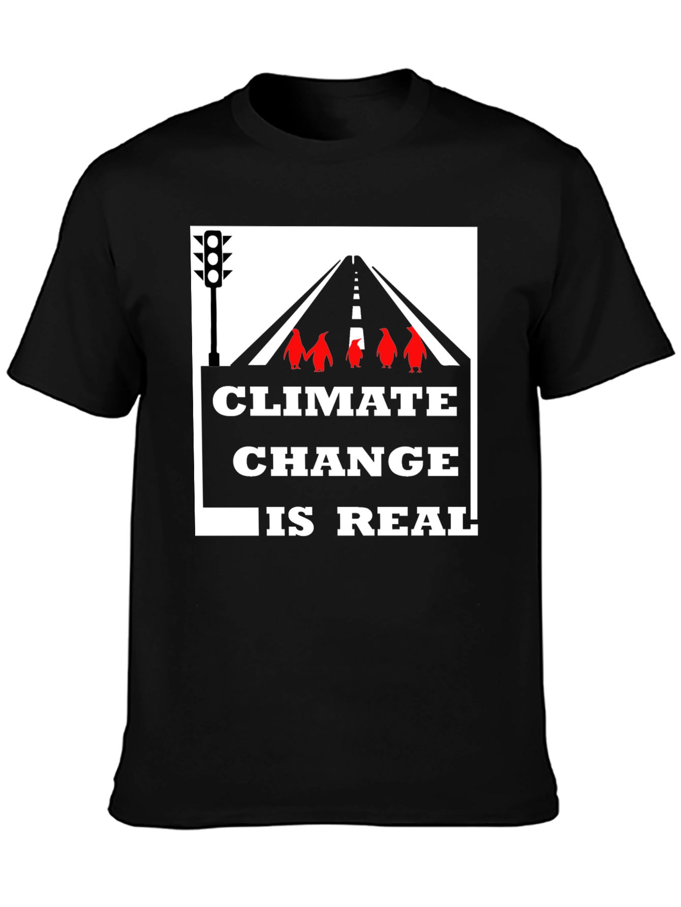 Black Climate Change Awareness Graphic Tee - Black view 3