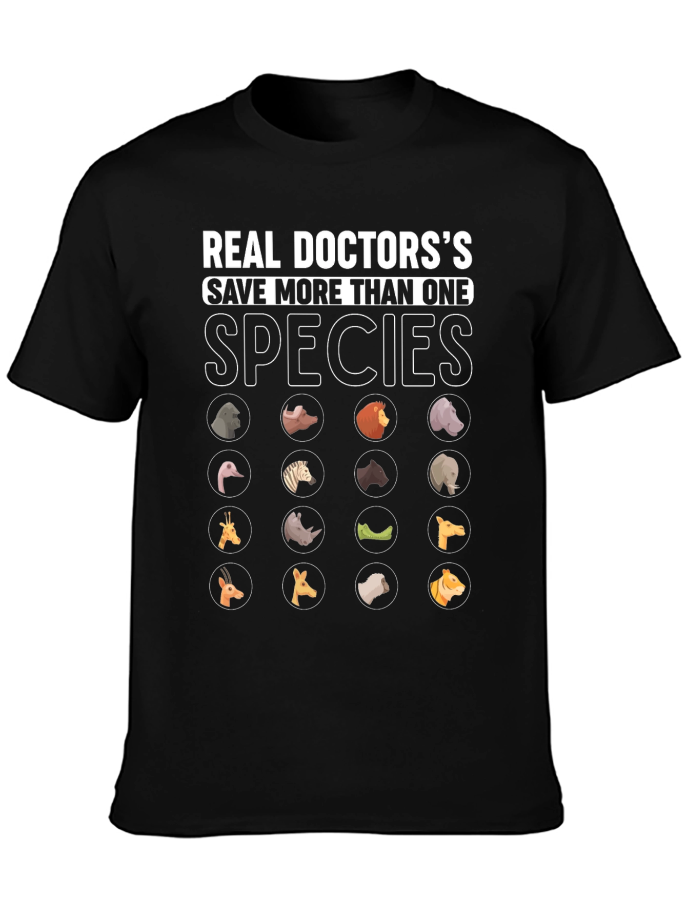 Vet Animal Doctor T-Shirt Save More Than One Species Tee - 3